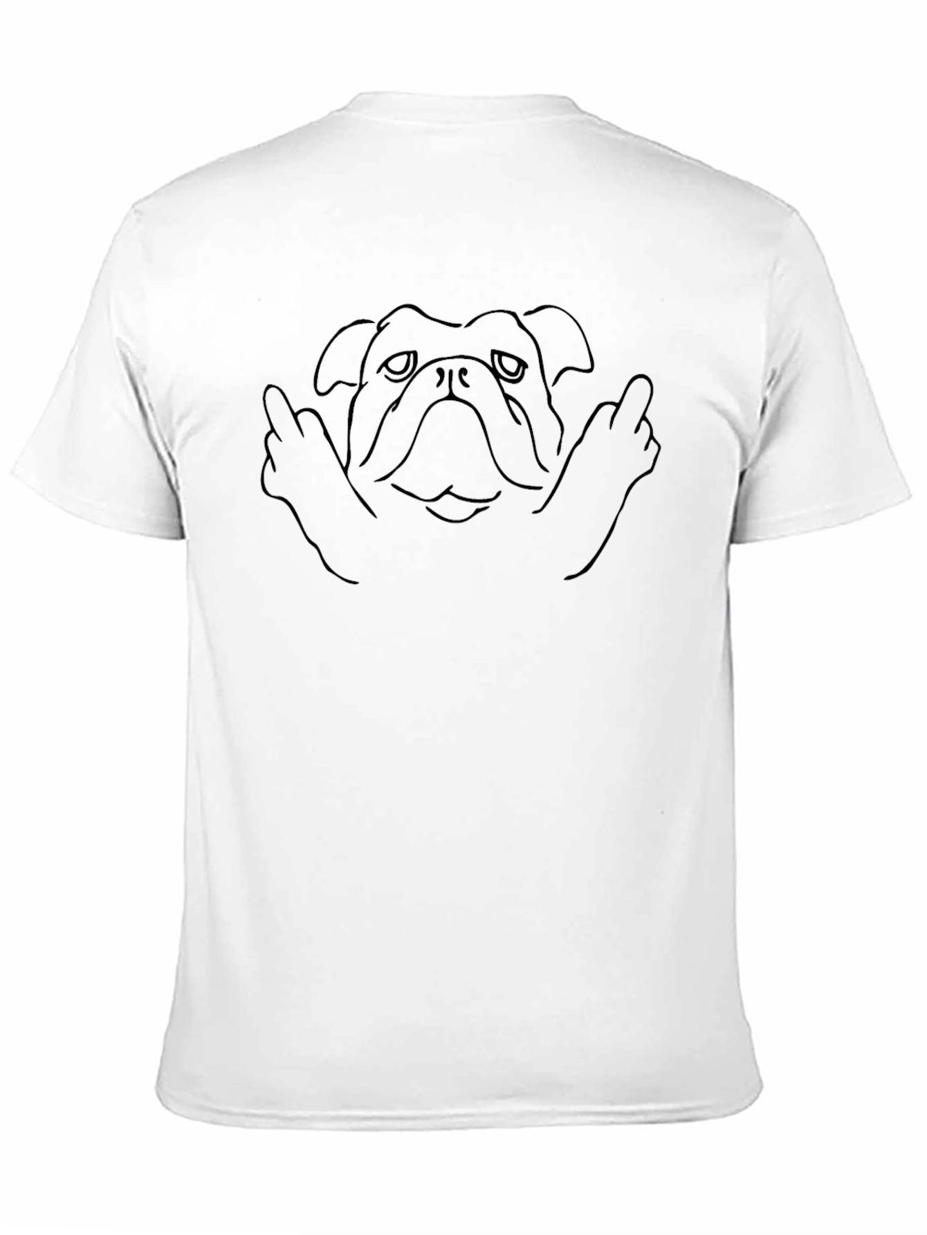 Black Bulldog Middle Finger T-Shirt - Funny Dog Tee view 11