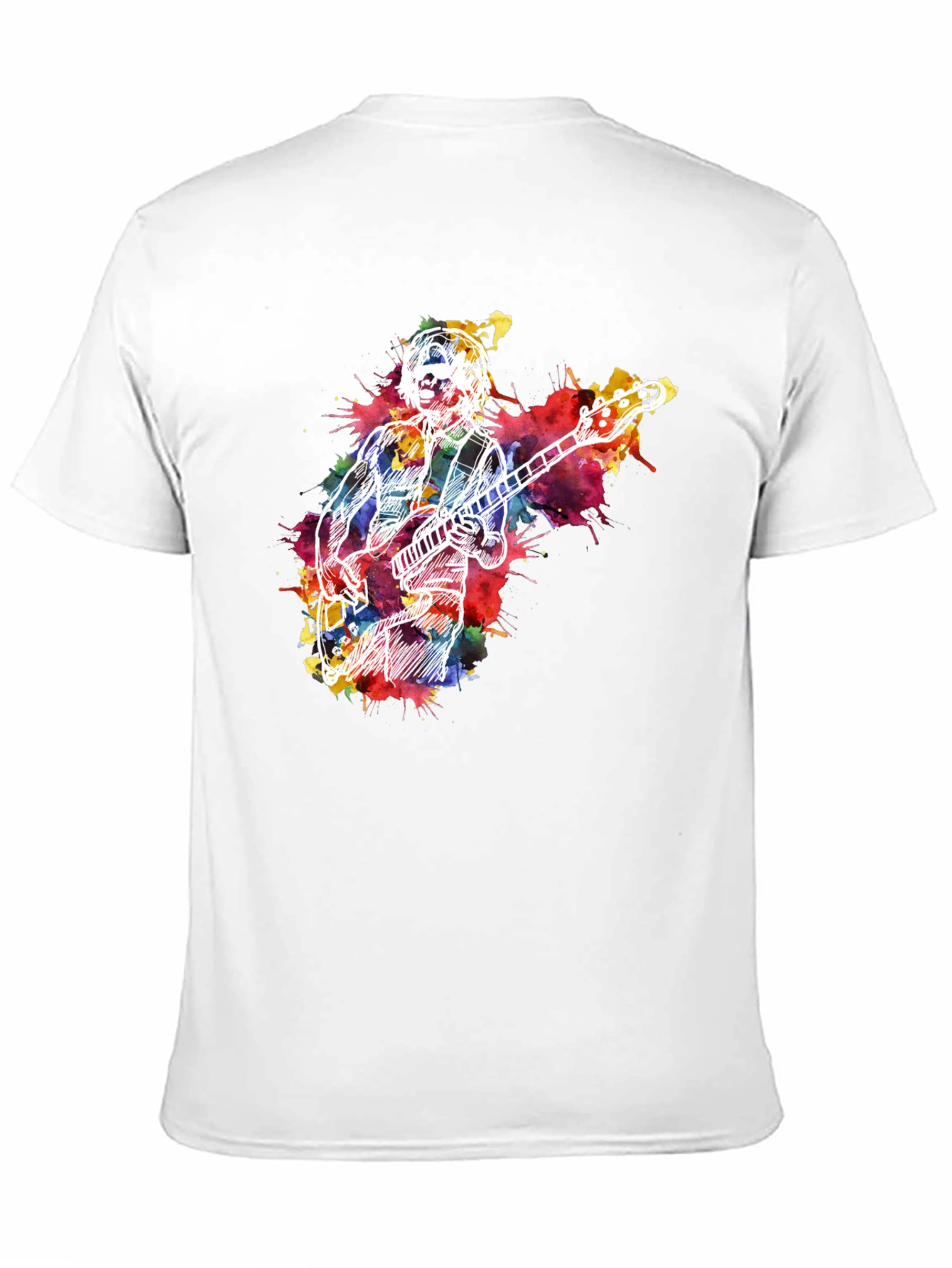 Black Musician Watercolor Graphic T-Shirt - Black view 11