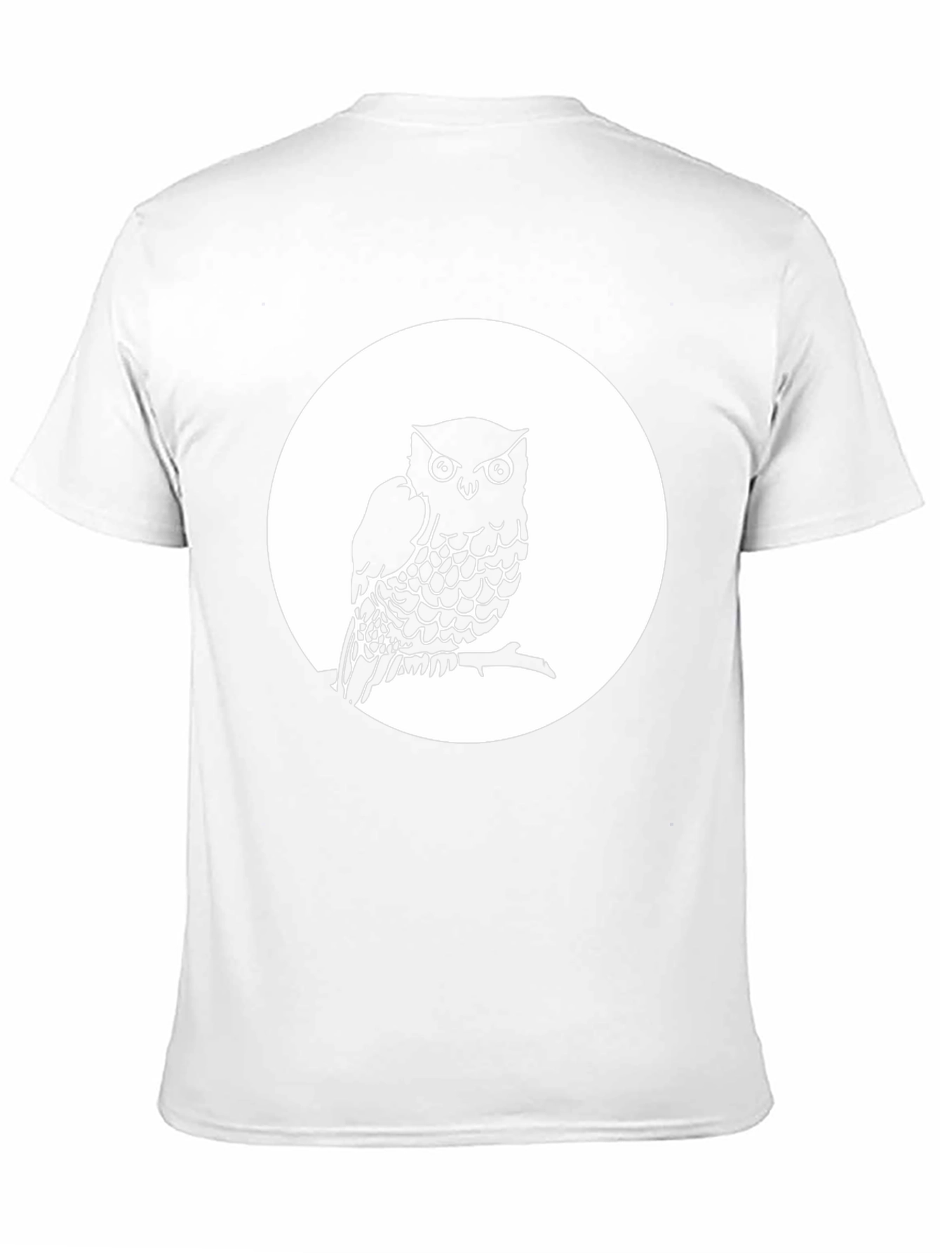 Black Owl on Branch Graphic Tee - Unisex Black T-Shirt view 11
