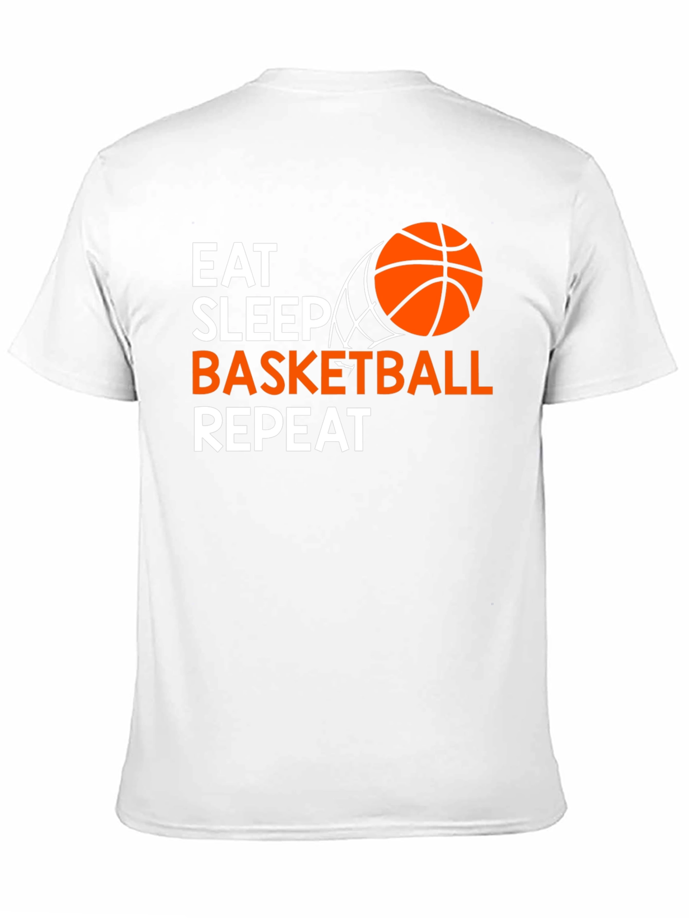 Black Eat Sleep Basketball Repeat T-Shirt view 11