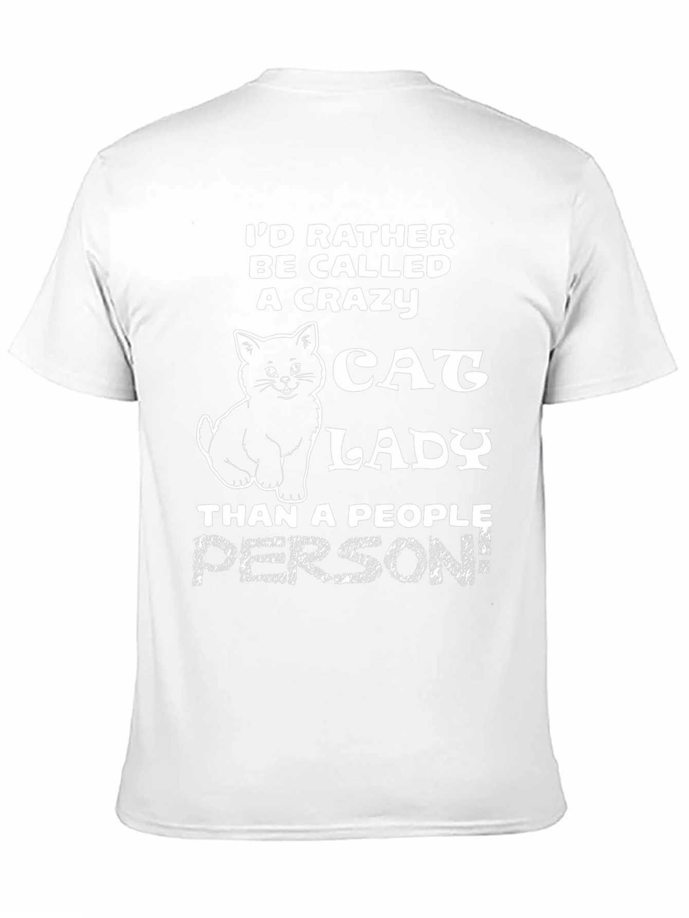 Black Crazy Cat Lady Graphic Tee - Black view 11