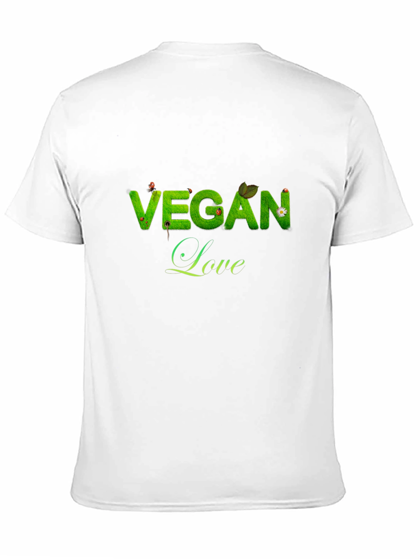 Black Vegan Love Black T-Shirt view 11