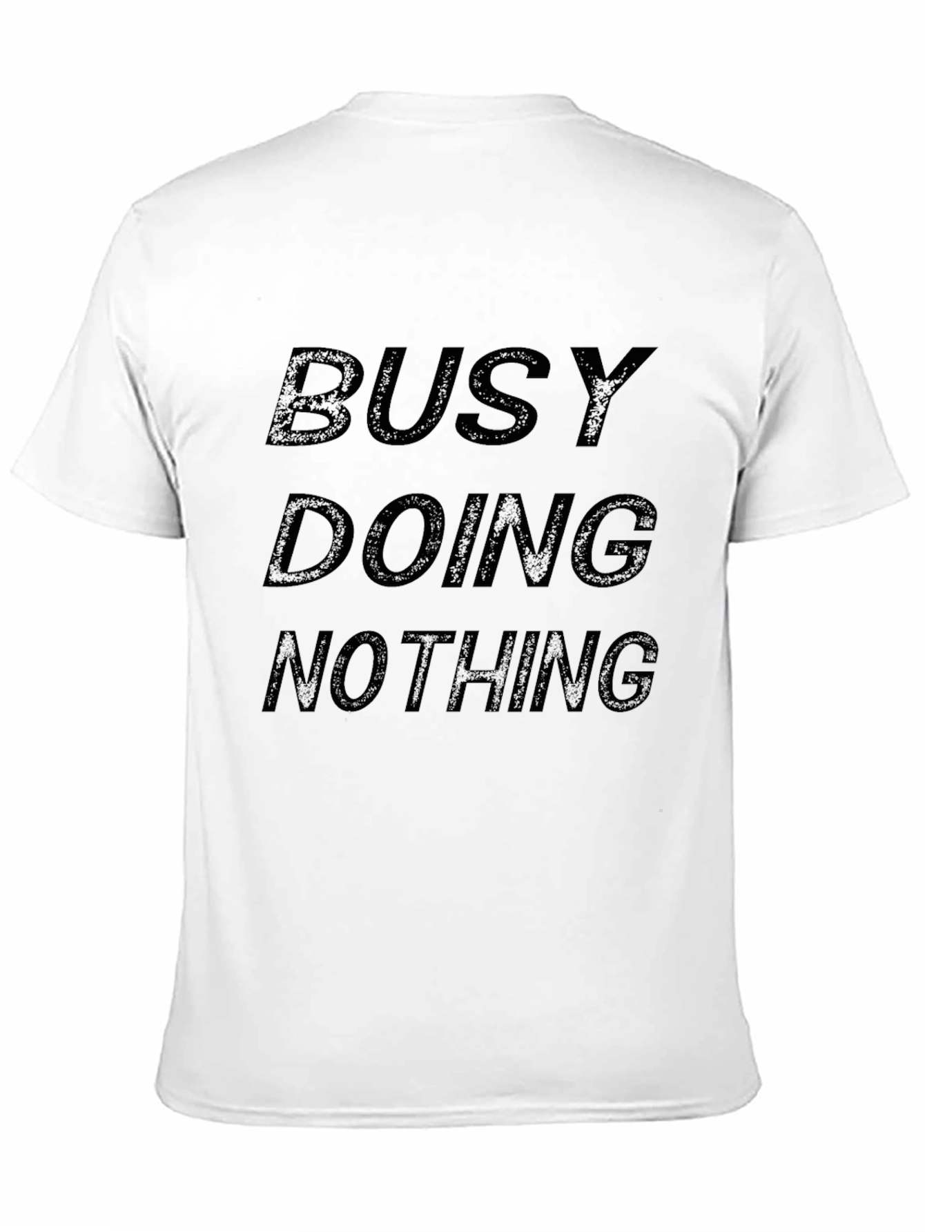 Black Busy Doing Nothing Graphic Tee - Black Casual T-Shirt view 11