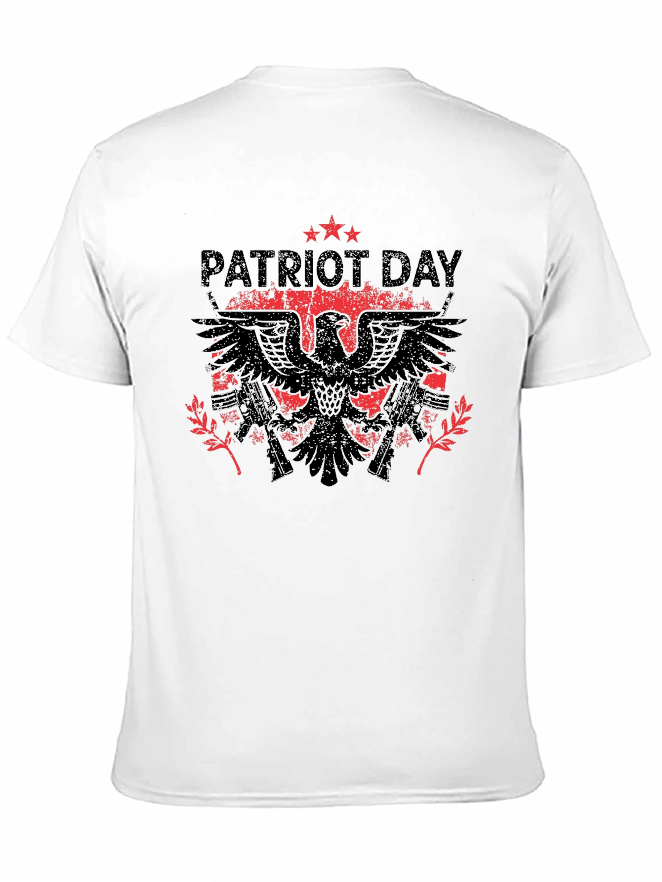 Black Patriot Day Eagle Graphic Black T-Shirt view 11