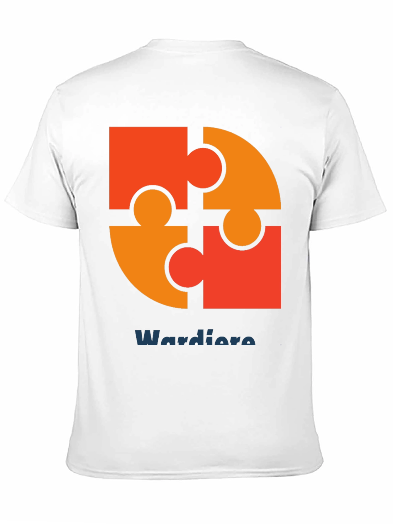 Black Puzzle Piece Graphic Tee - Wardiore Printed T-Shirt view 11