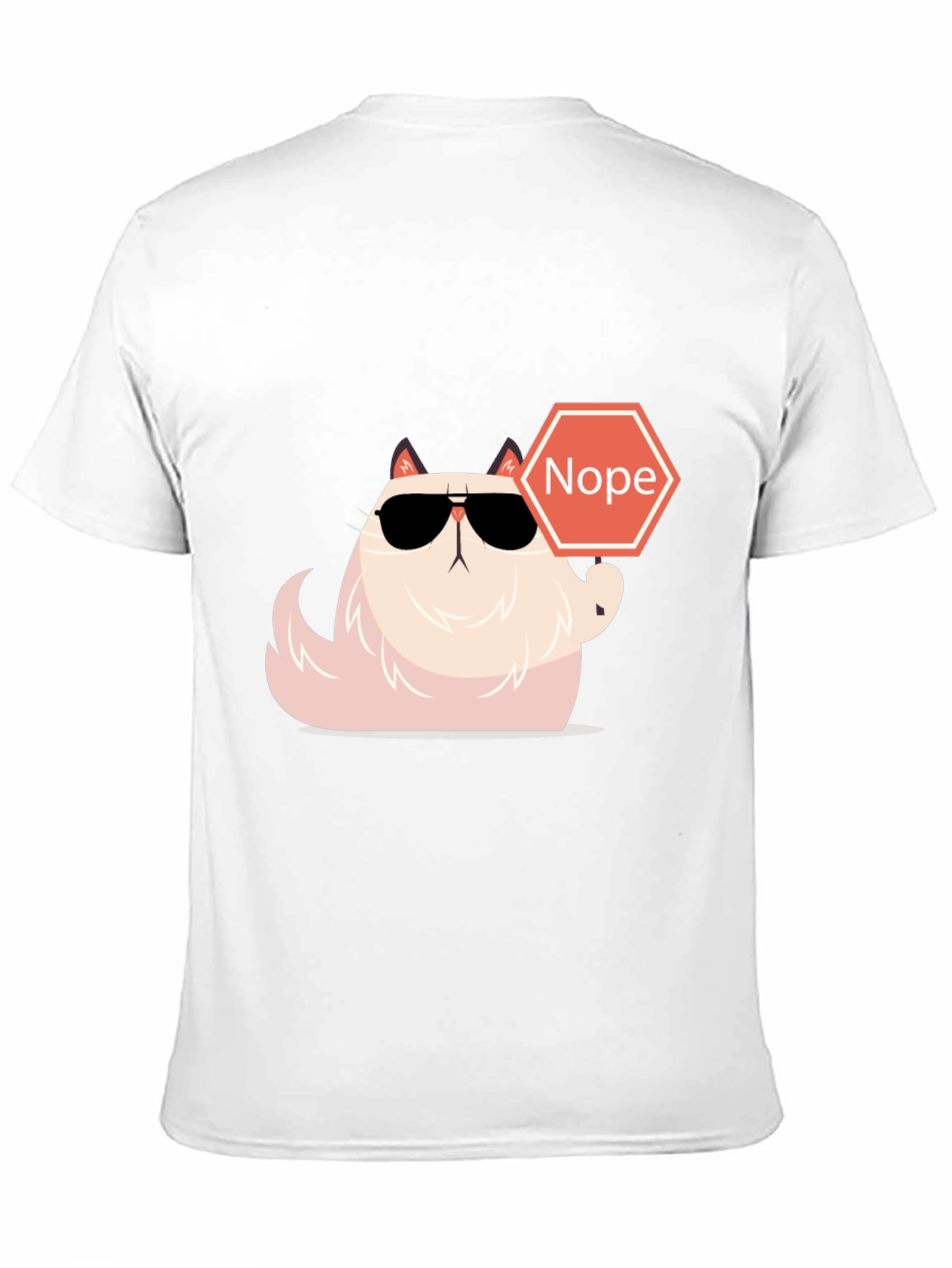 Black Cool Cat Nope T-Shirt - Funny Graphic Tee view 11