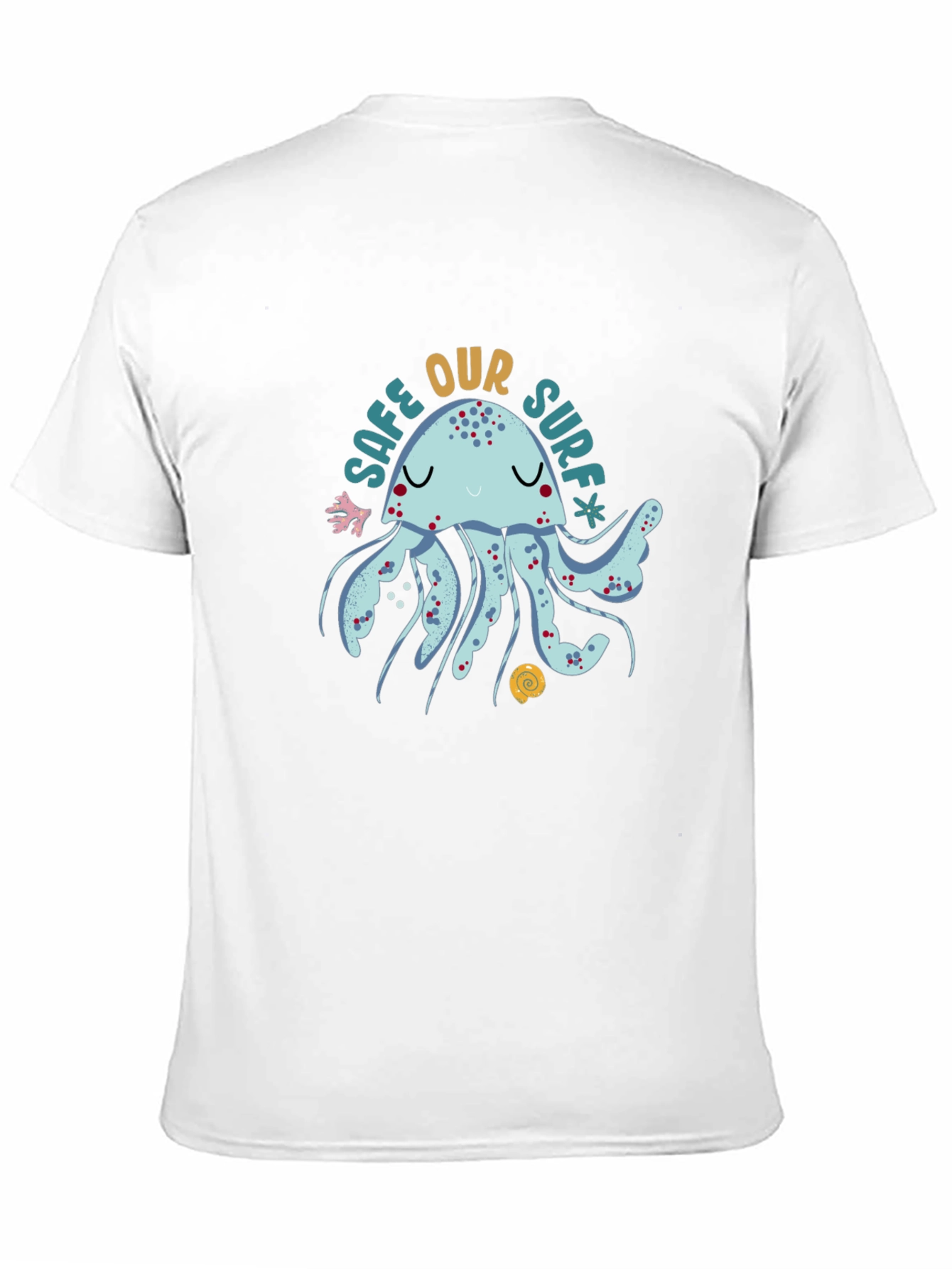 Black Save Our Surf Jellyfish Graphic Tee - Soft Cotton Comfort view 11