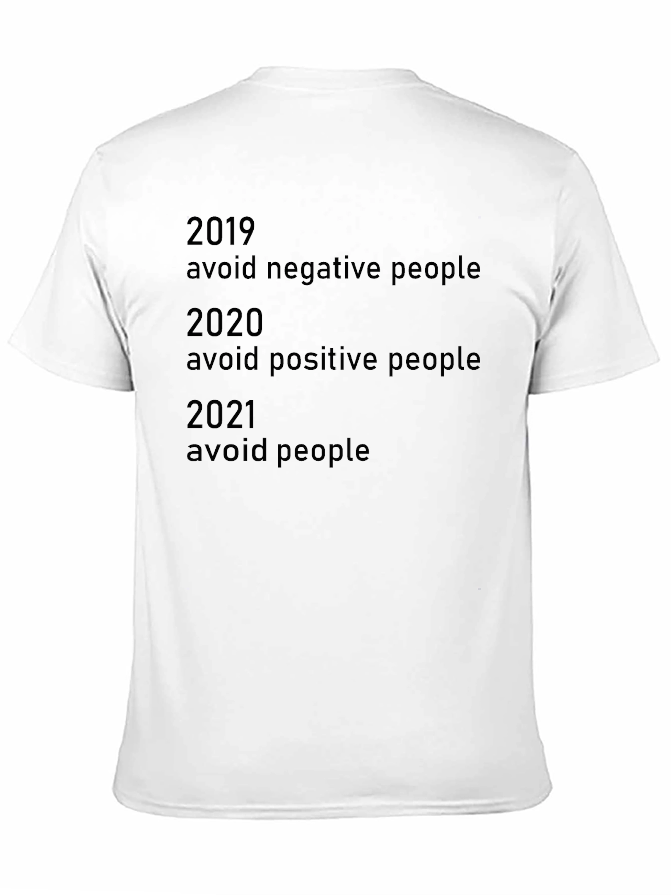 Black Avoid People T-Shirt Funny Slogan Tee view 11