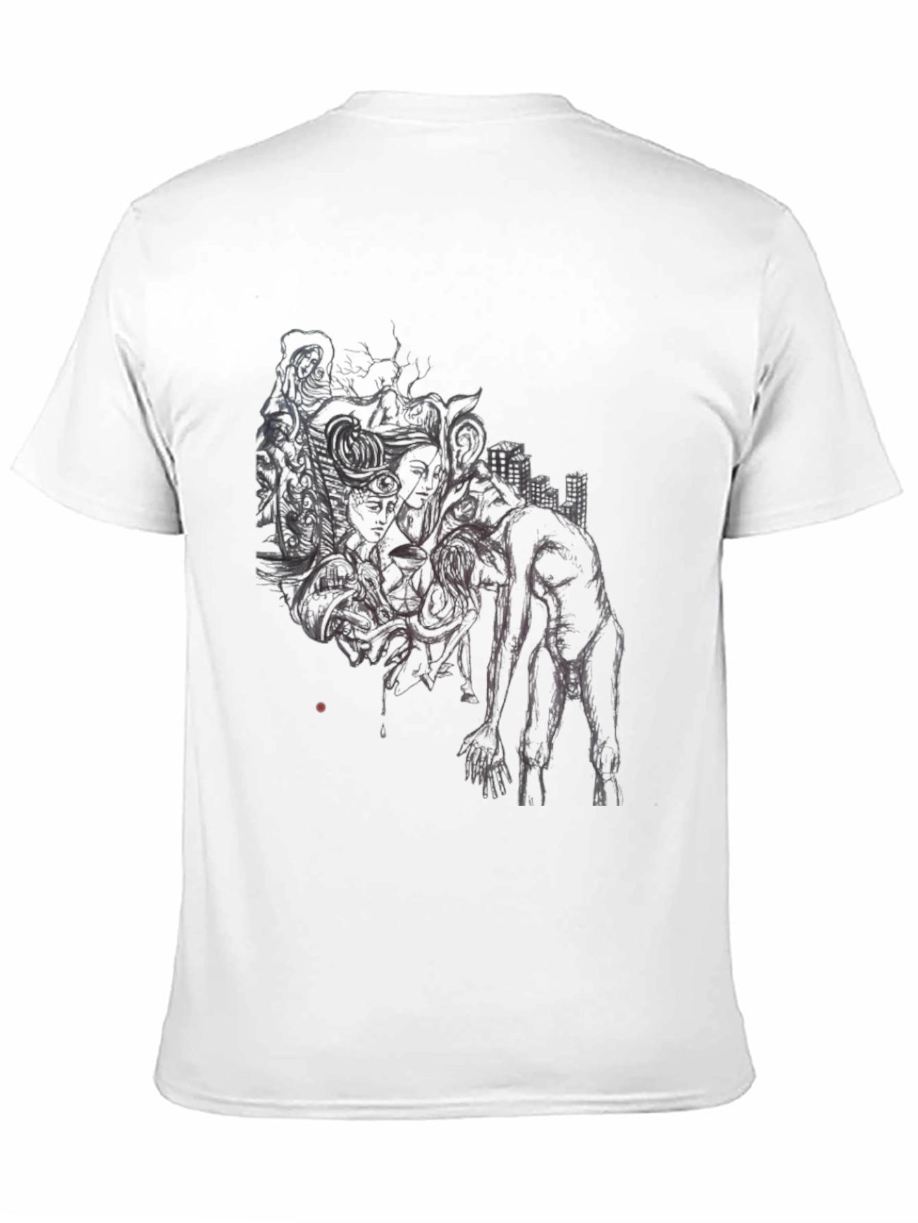 Black Unique Graphic Print Black T-Shirt view 11