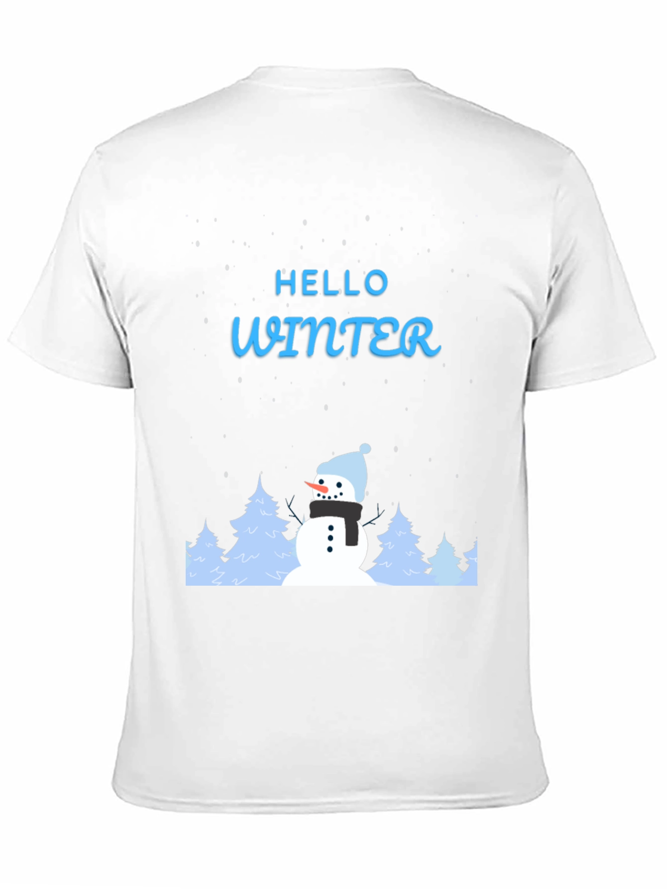 Black Hello Winter Snowman Graphic Tee view 11
