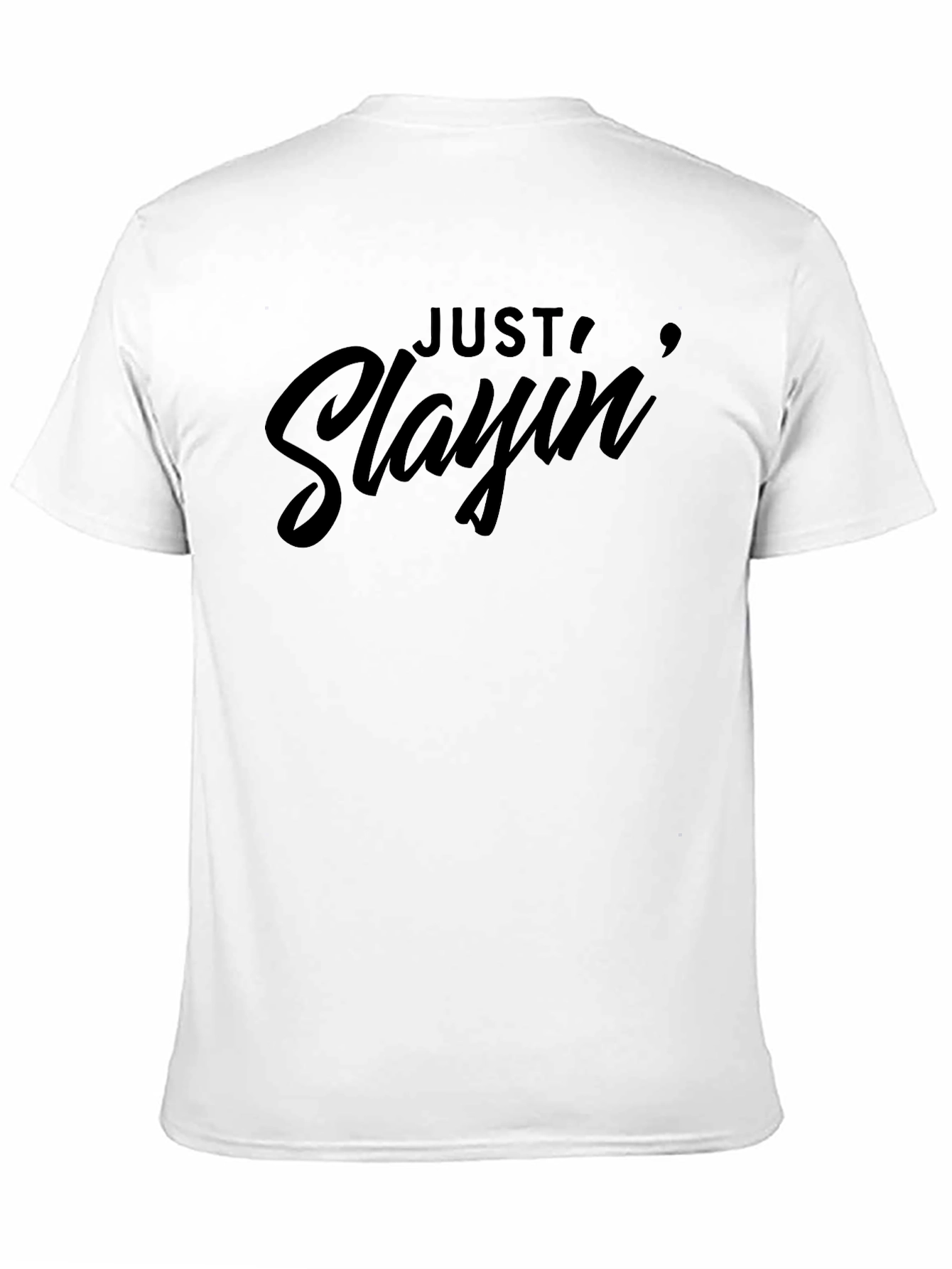 Black Just Slayin' Graphic Tee - Stylish Black Cotton T-Shirt view 11