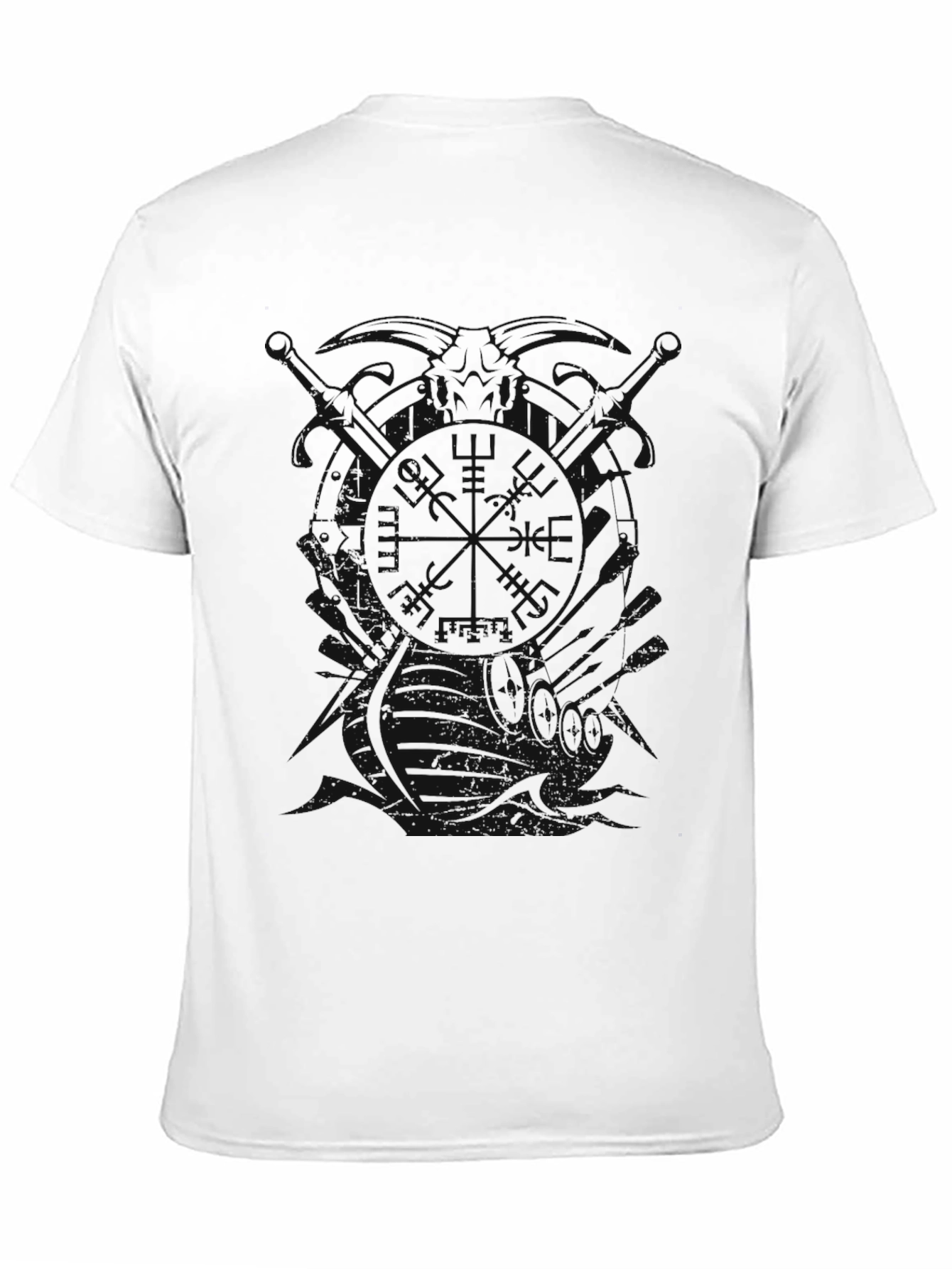 Black Plain Black Crewneck T-Shirt view 11