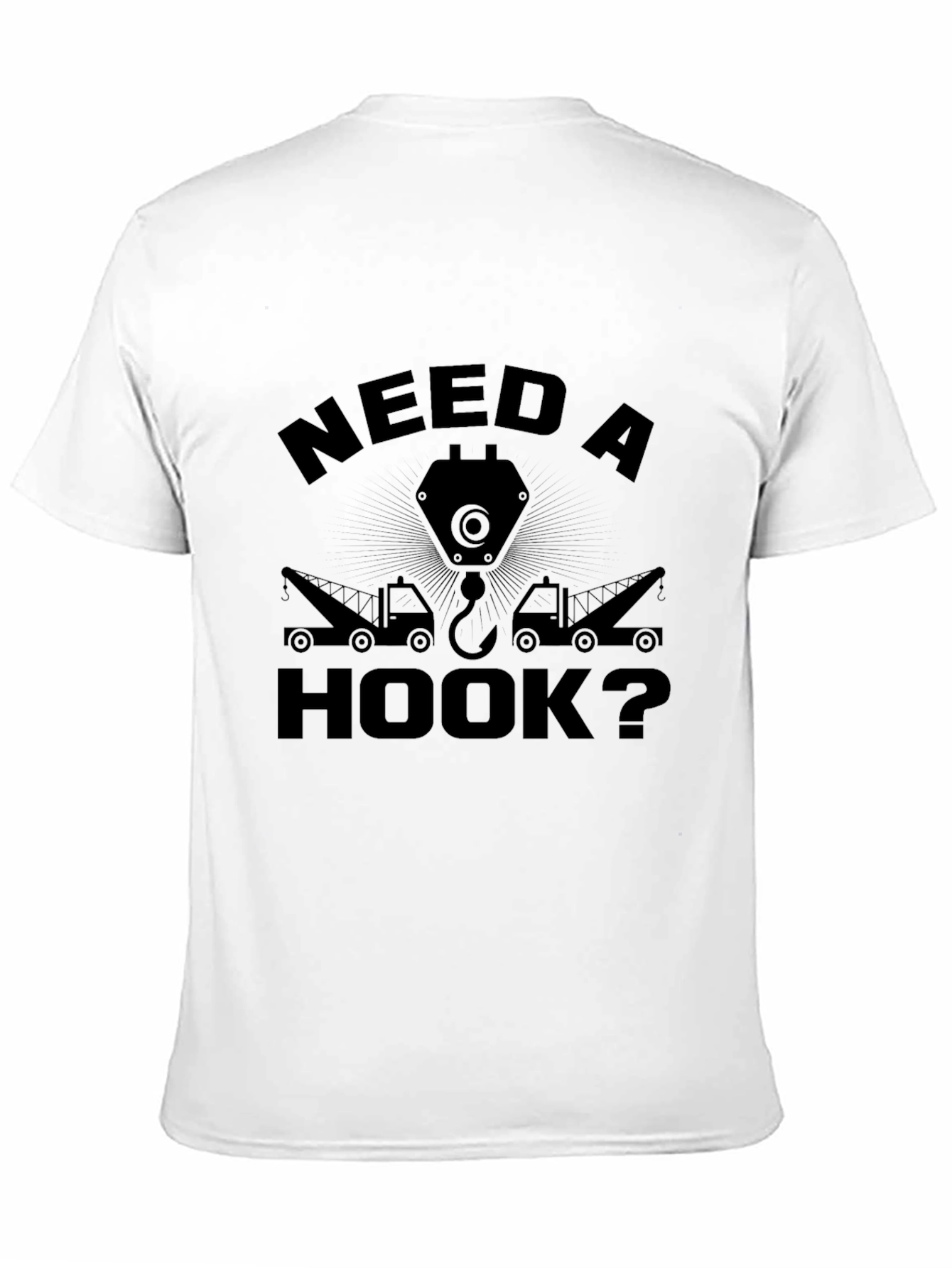 Black Need A Hook? Funny Tow Trucker T-Shirt view 11