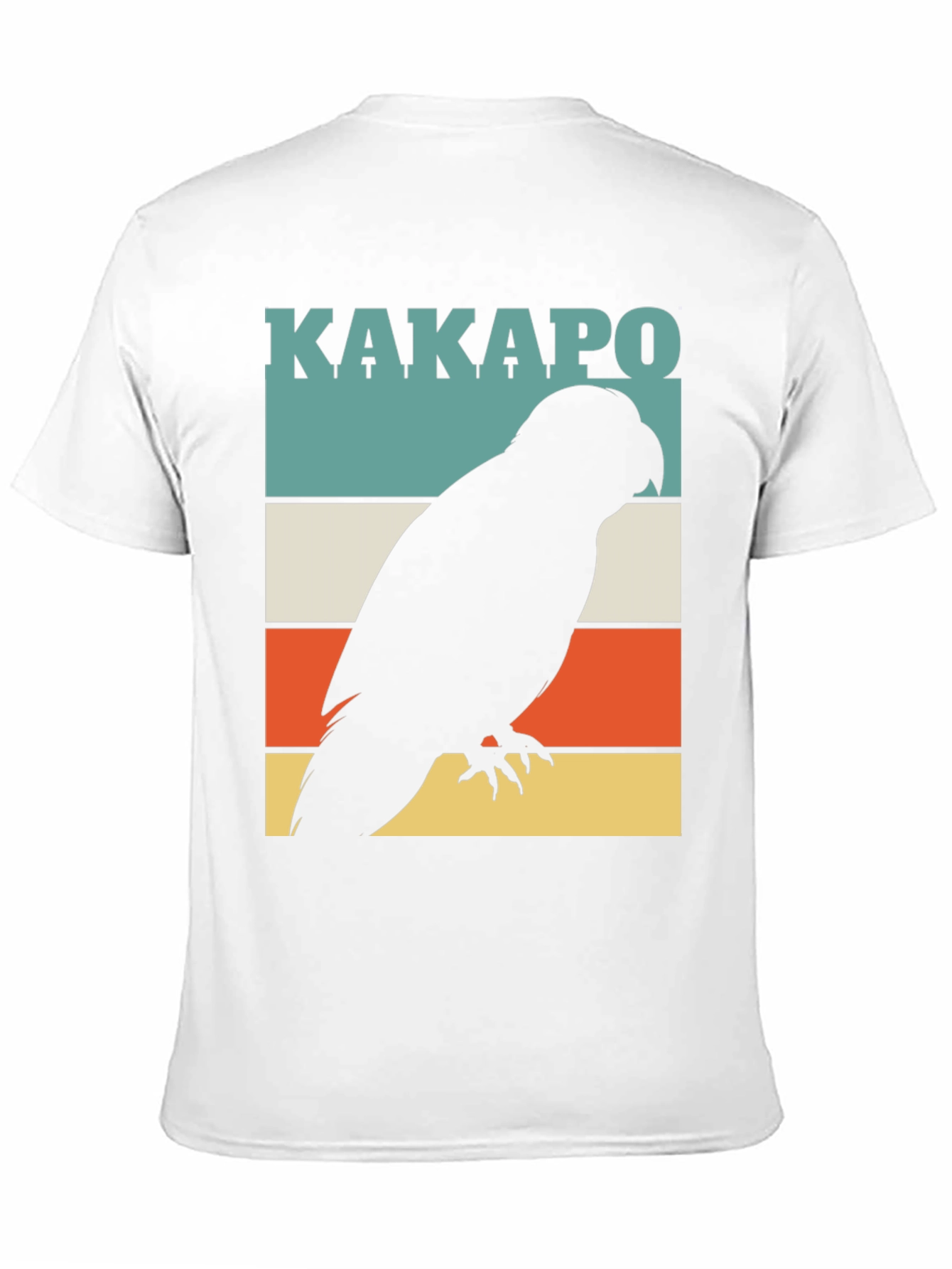 Black Kakapo Parrot Silhouette T-Shirt view 11
