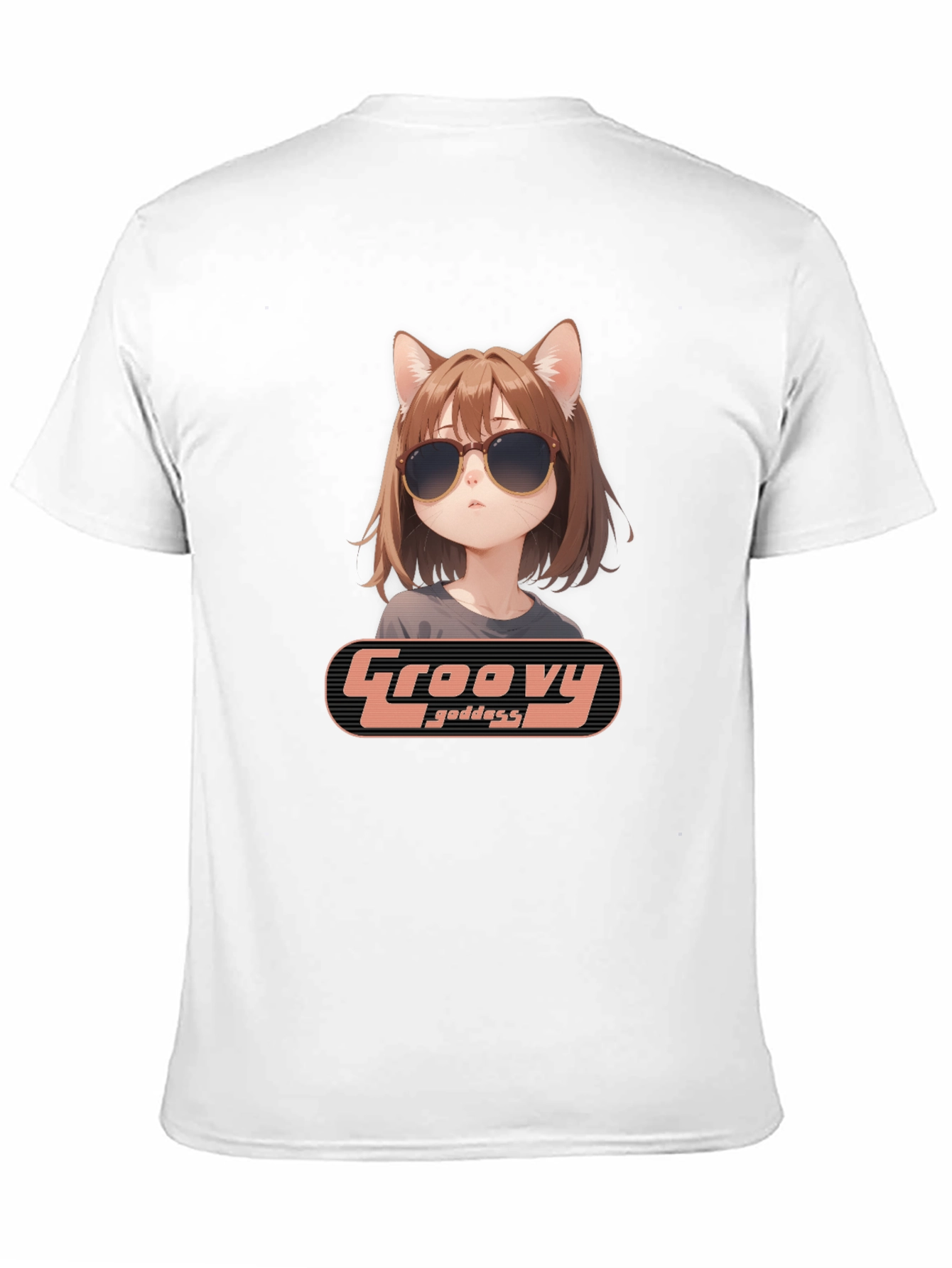 Black Groovy Goddess Anime T-Shirt view 11