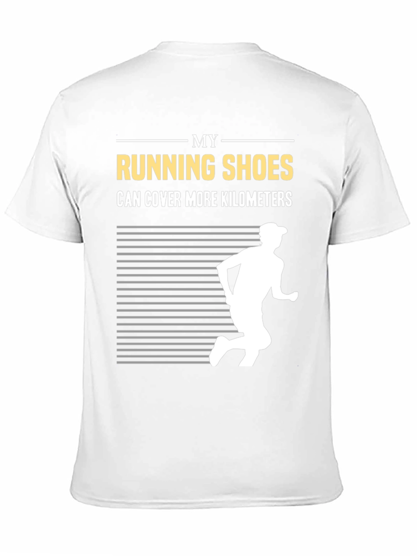 Black Running Shoes Kilometers Graphic Tee view 11