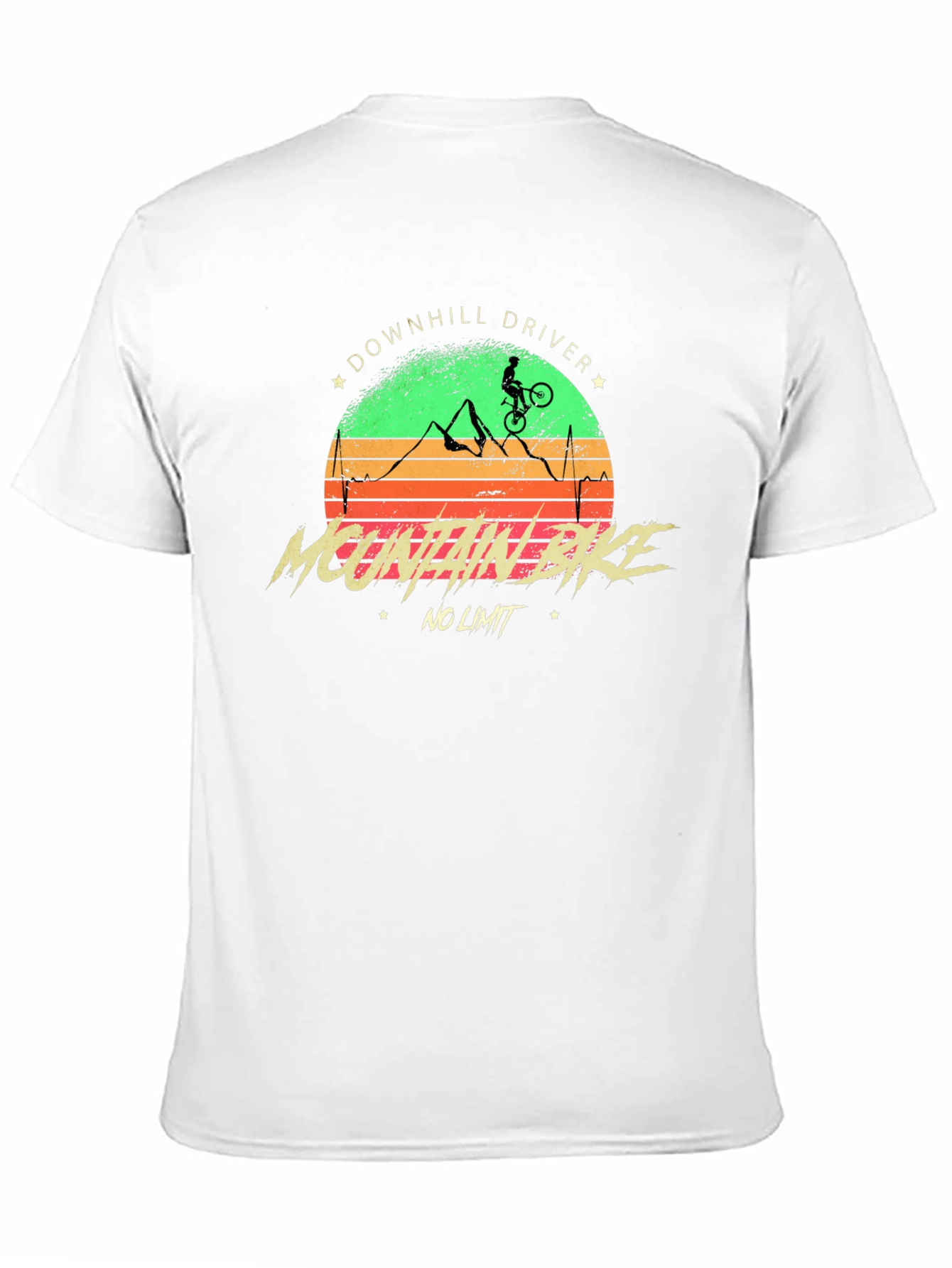 Black Downhill Driver Mountain Bike Graphic T-Shirt view 11