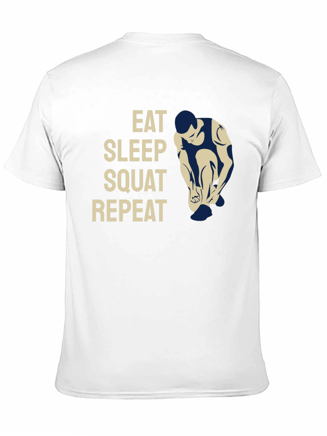 Black Eat Sleep Squat Repeat Graphic T-Shirt view 11