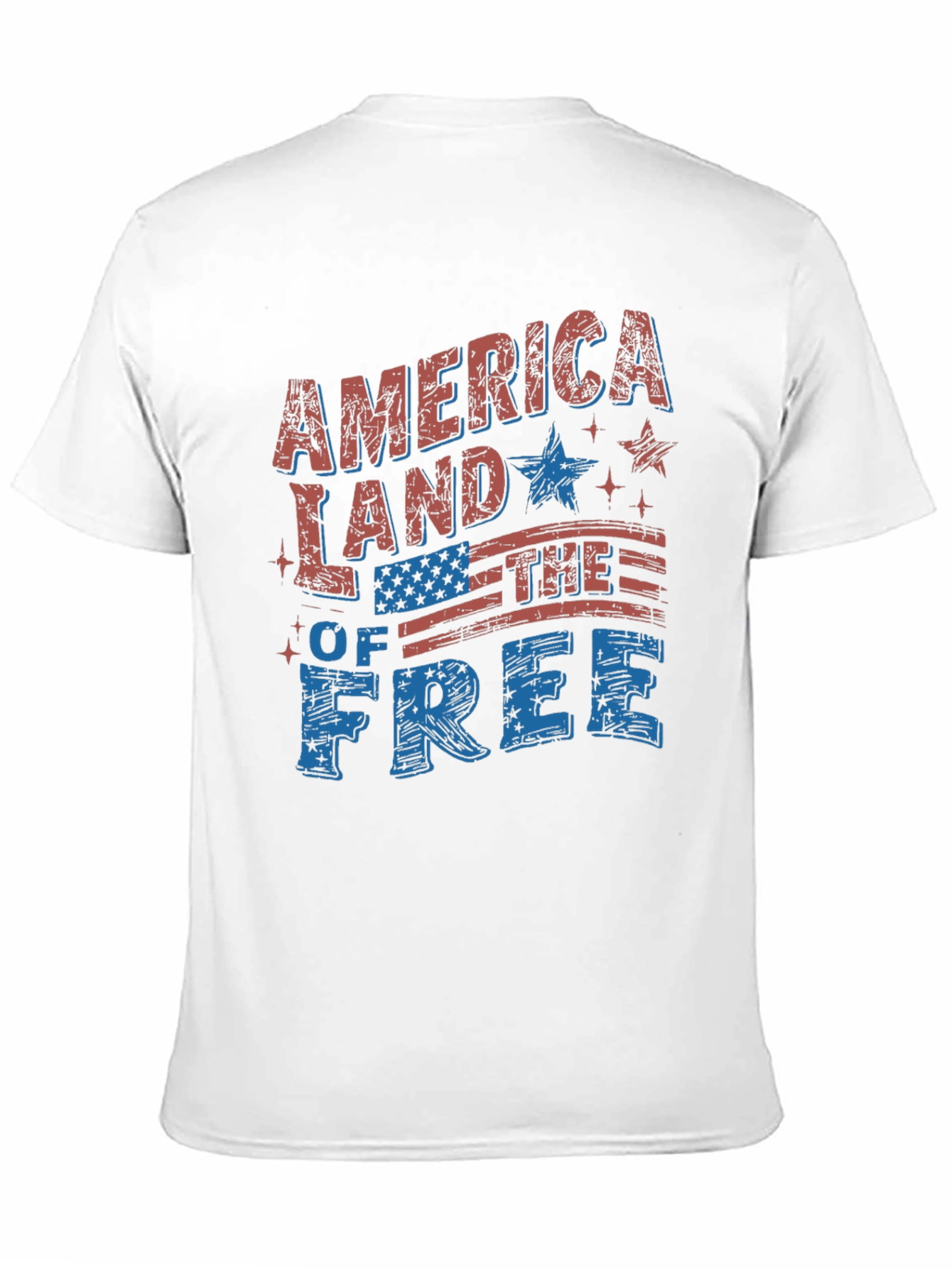 America Land of the Free Patriotic Graphic Tee - 11