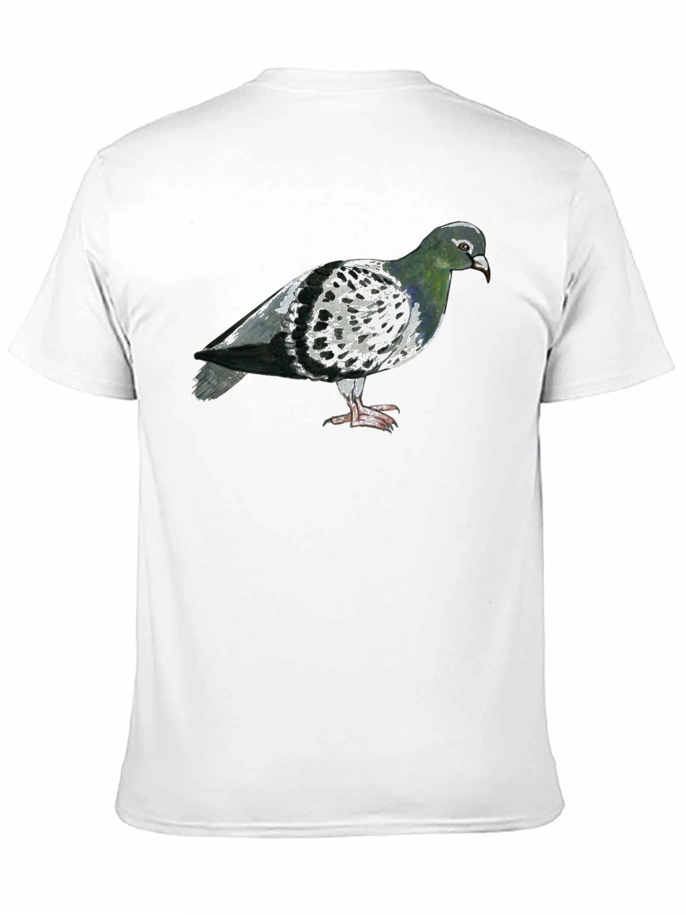 Black Pigeon Graphic T-Shirt - Black Crew Neck Tee view 11