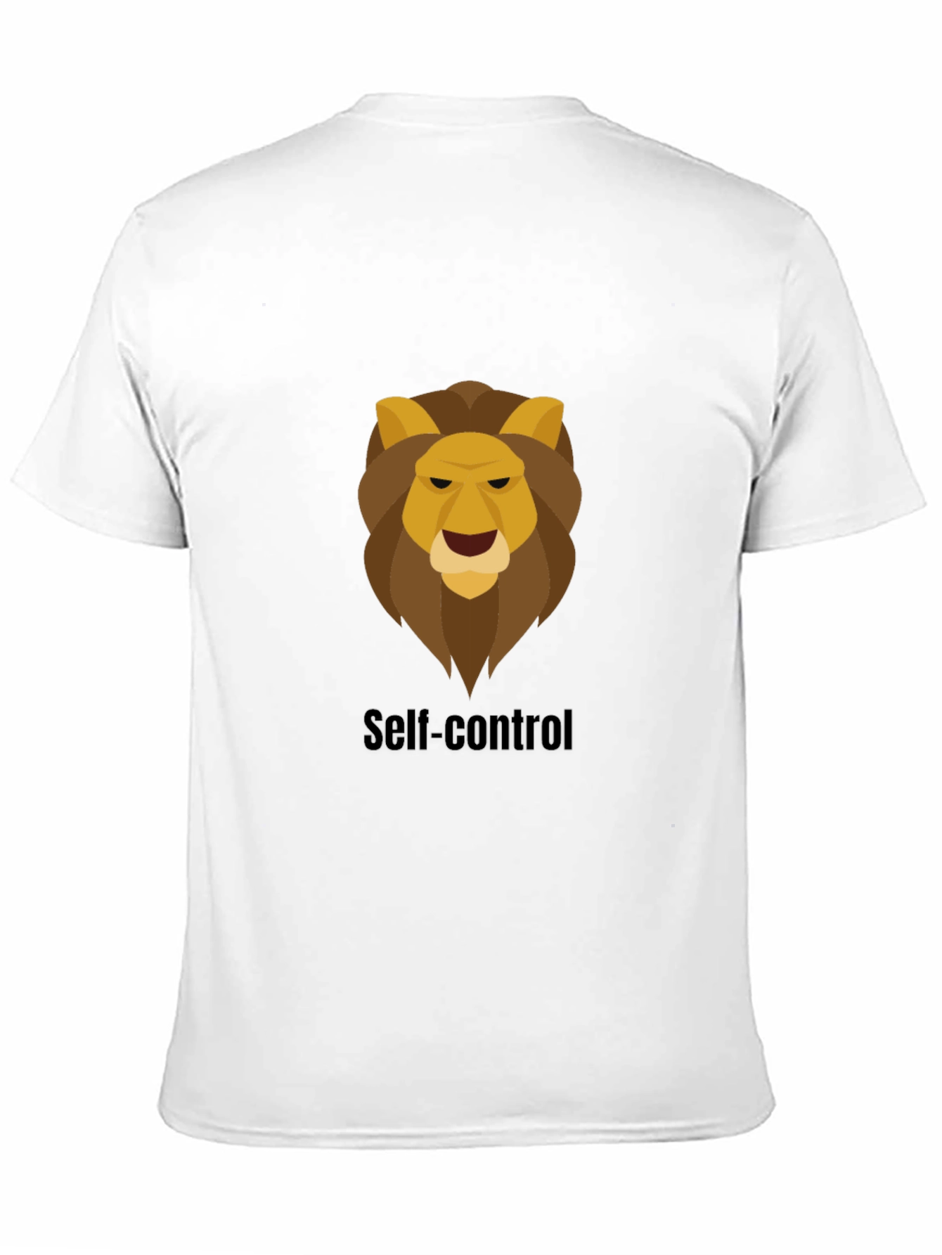 Black Self-Control Lion Graphic Black T-Shirt view 11