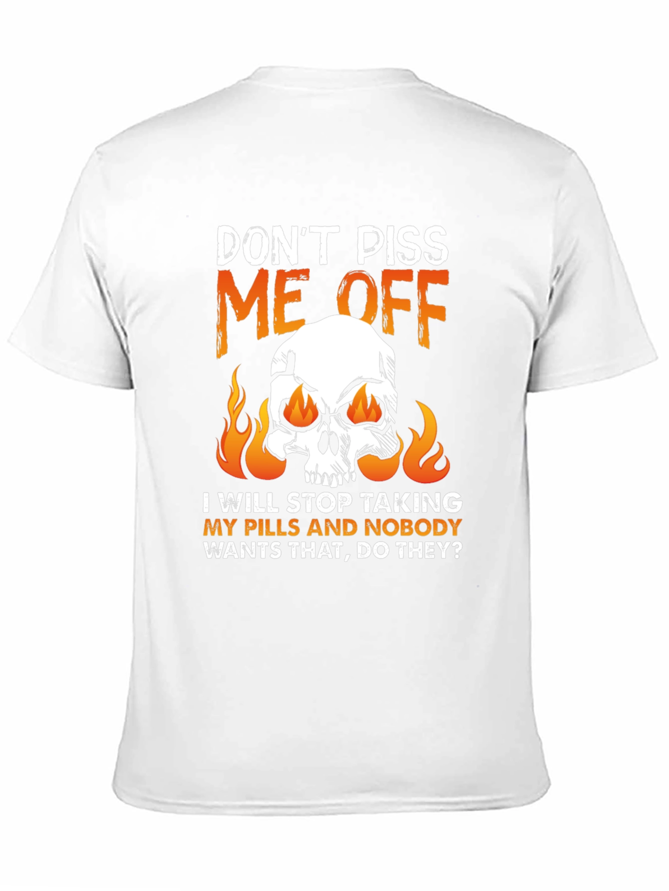 Black Don't Piss Me Off Skull Graphic Tee view 11