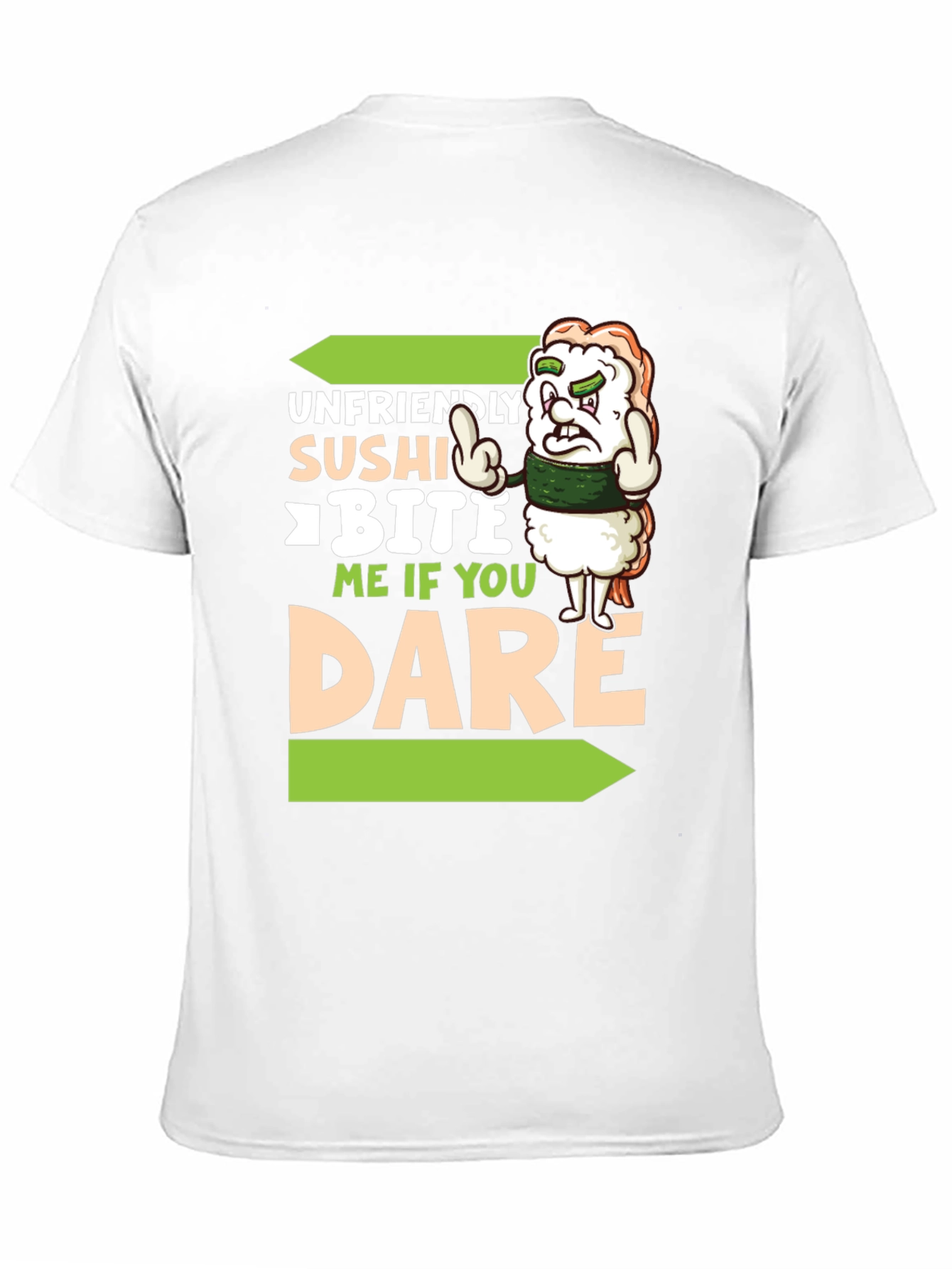 Black Unfriendly Sushi T-Shirt - Bite Me If You Dare! view 11