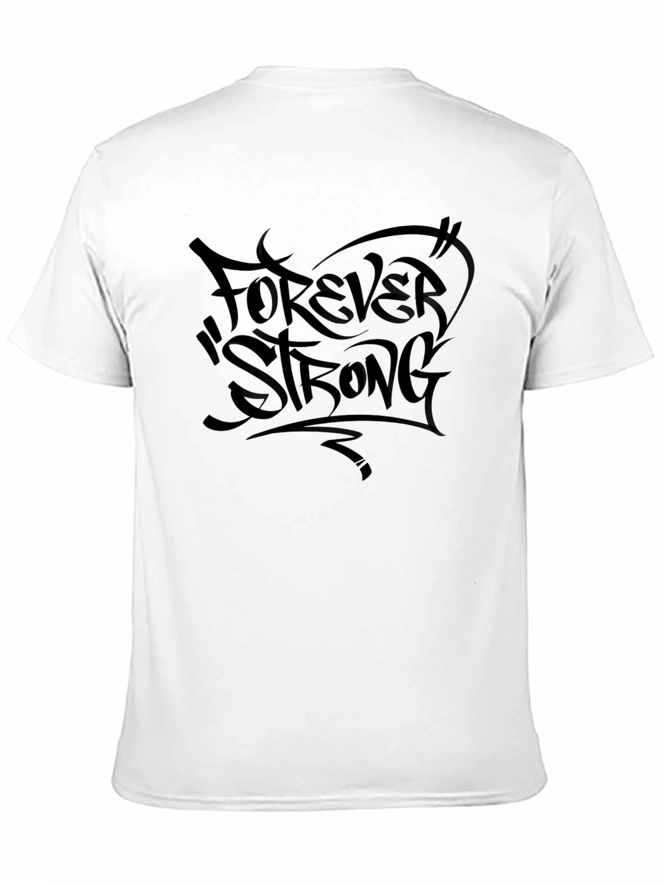 Black Forever Strong Black Graphic T-Shirt view 11