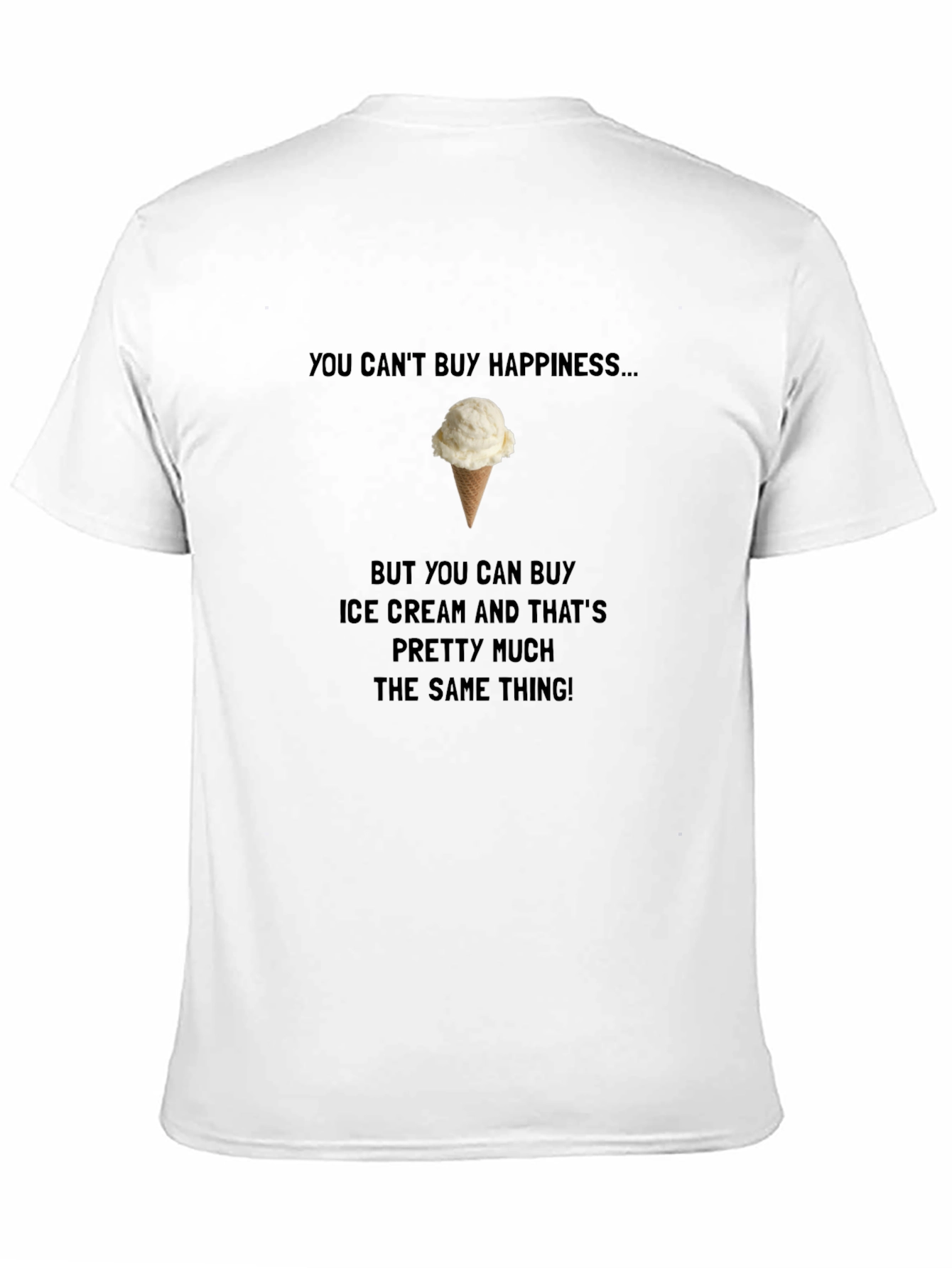 Black Happiness is Ice Cream T-Shirt view 11