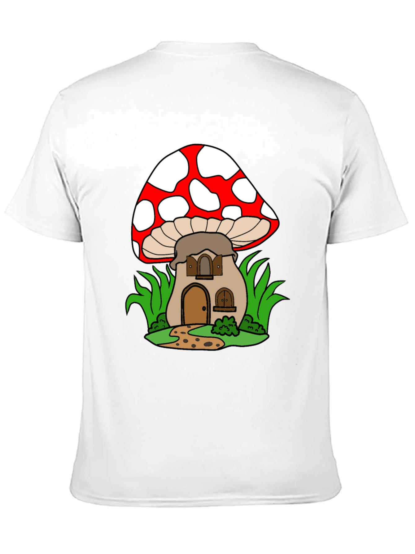Black Mushroom House Graphic Tee - Fun & Unique Design view 11
