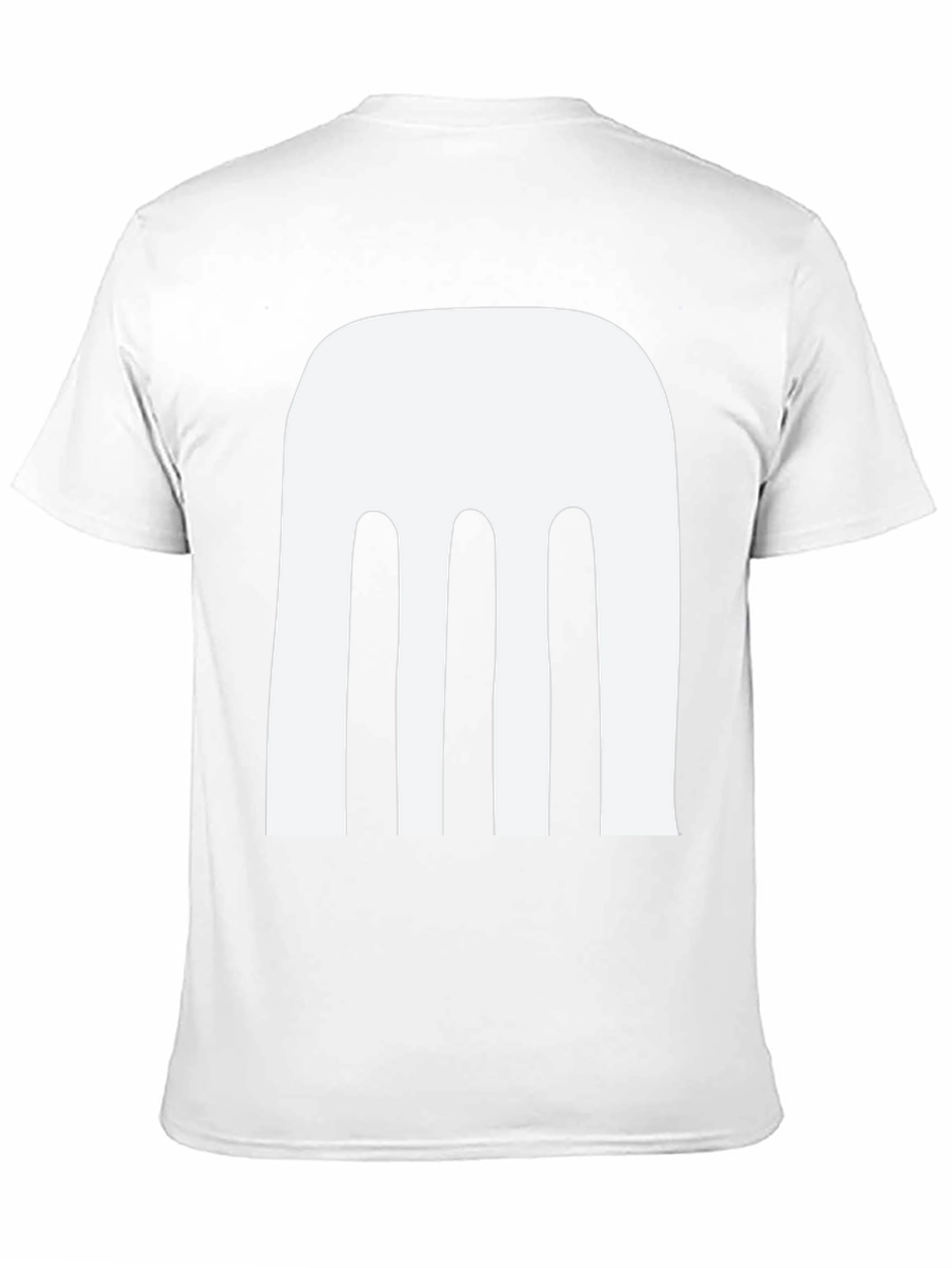 Black Abstract White Design Black T-Shirt view 11