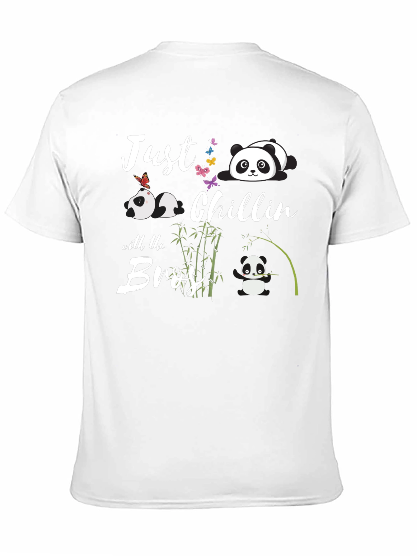 Black Just Chillin with the Bros Panda T-Shirt view 11