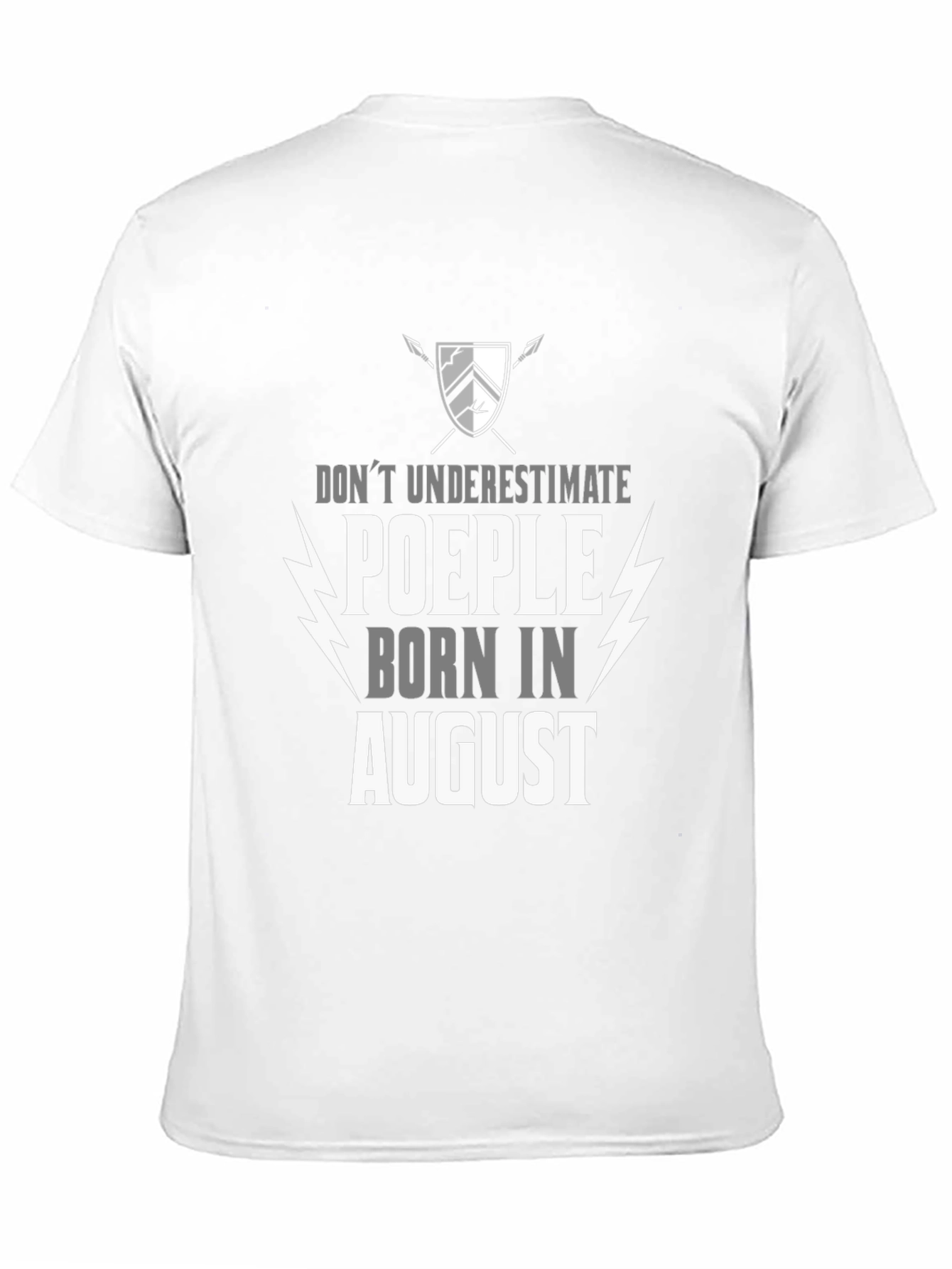 Black Don't Underestimate August Birthday T-Shirt view 11
