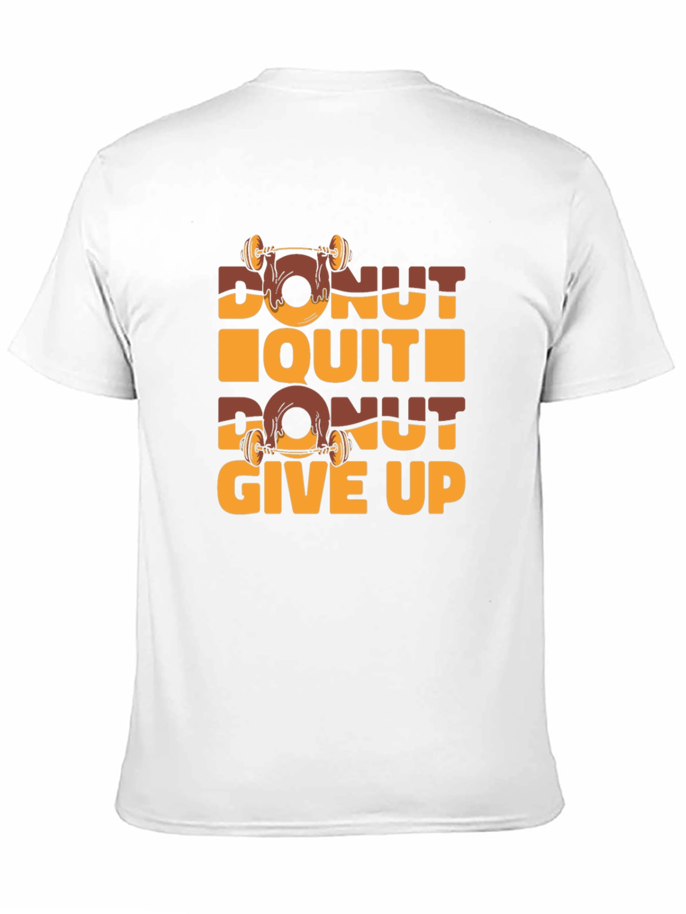 Black Donut Quit Funny Gym Workout T-Shirt view 11