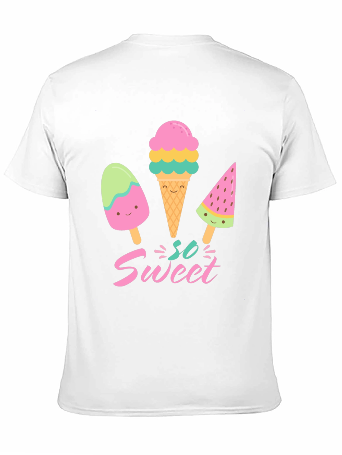 Black So Sweet Ice Cream Graphic T-Shirt view 11