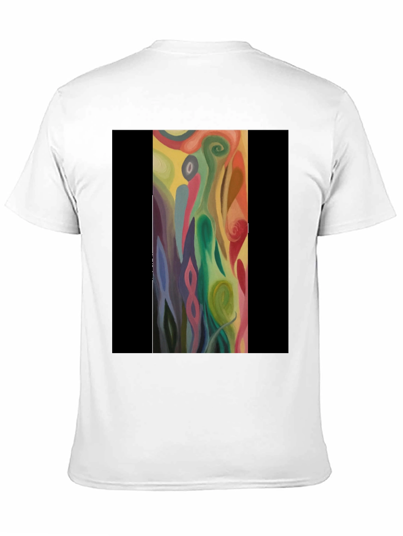 Black Abstract Art T-Shirt - Modern Artistic Design view 11