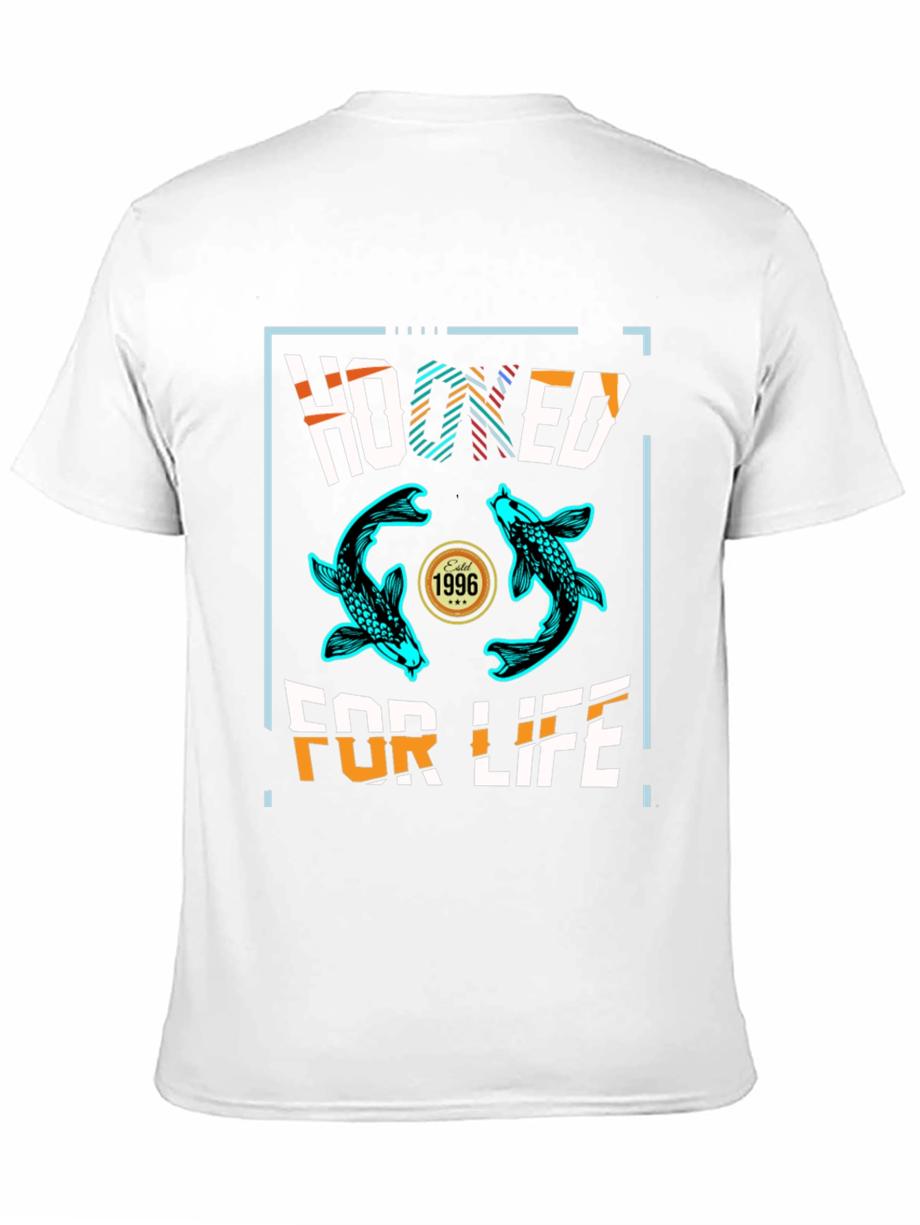 Black Hooked For Life Graphic Tee - Fishing T-Shirt view 11