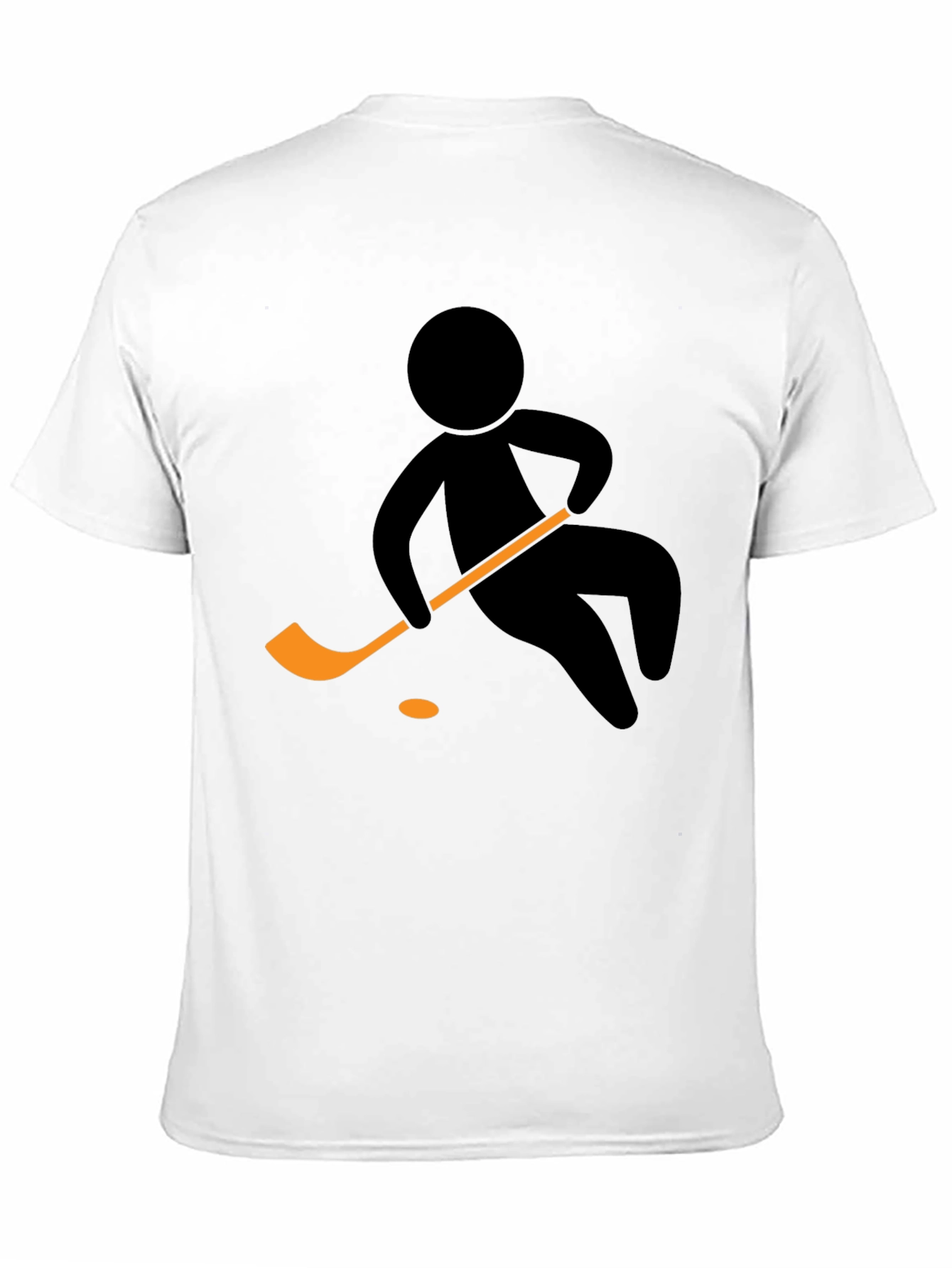 Black Hockey Player Graphic Tee - Black Cotton T-Shirt view 11
