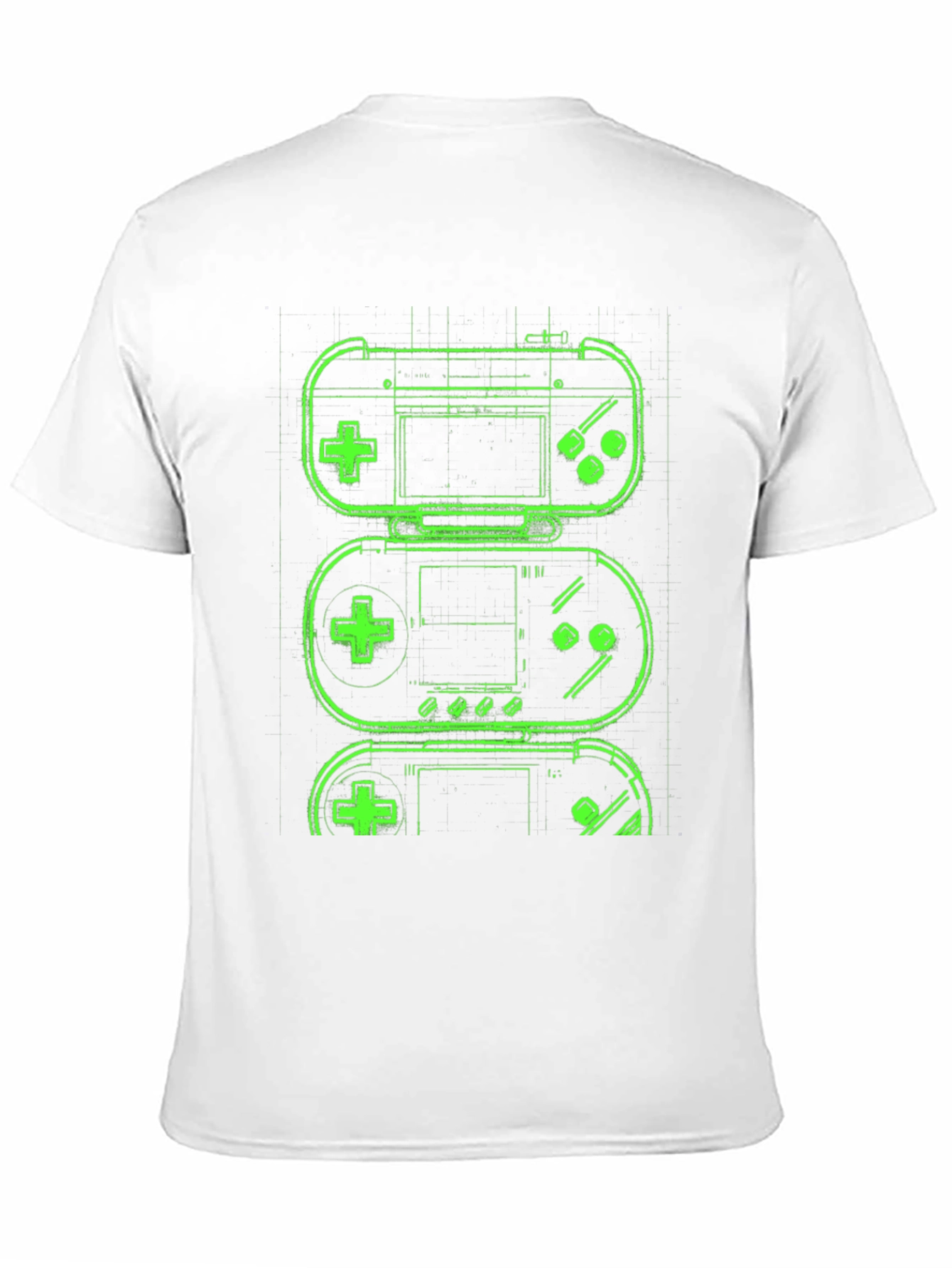 Black Retro Gaming T-Shirt - Neon Game Controller Design view 11