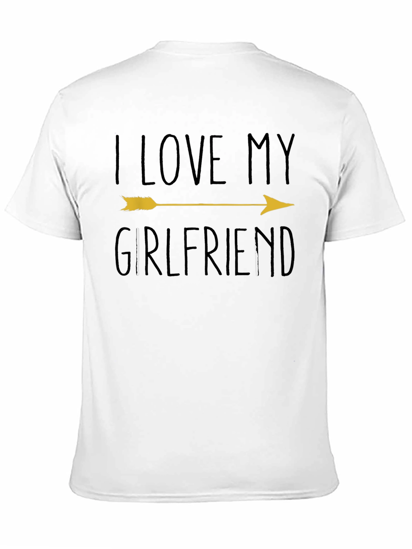 Black I Love My Girlfriend Arrow Graphic T-Shirt view 11