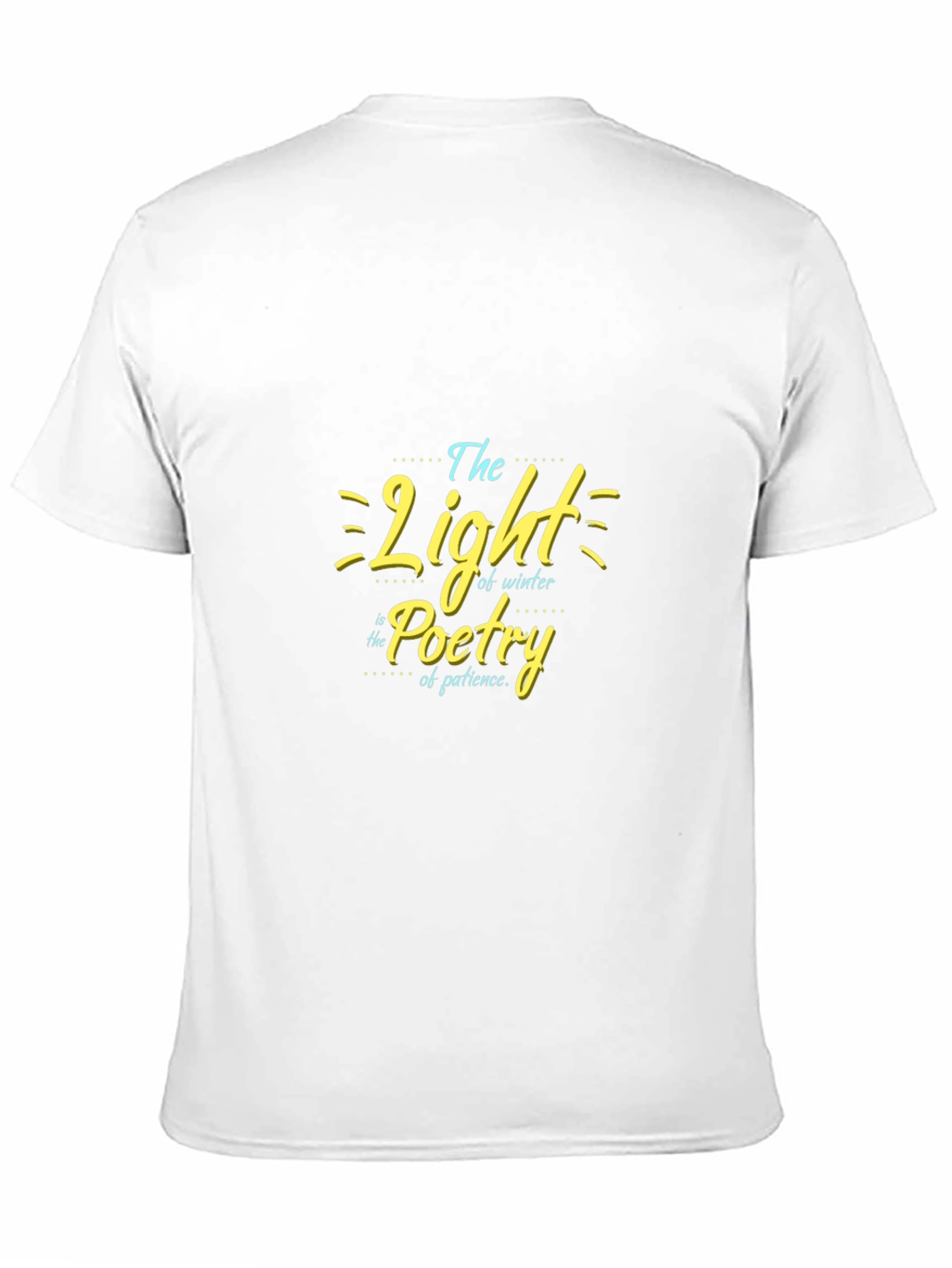 Black The Light of Winter Poetry T-Shirt view 11