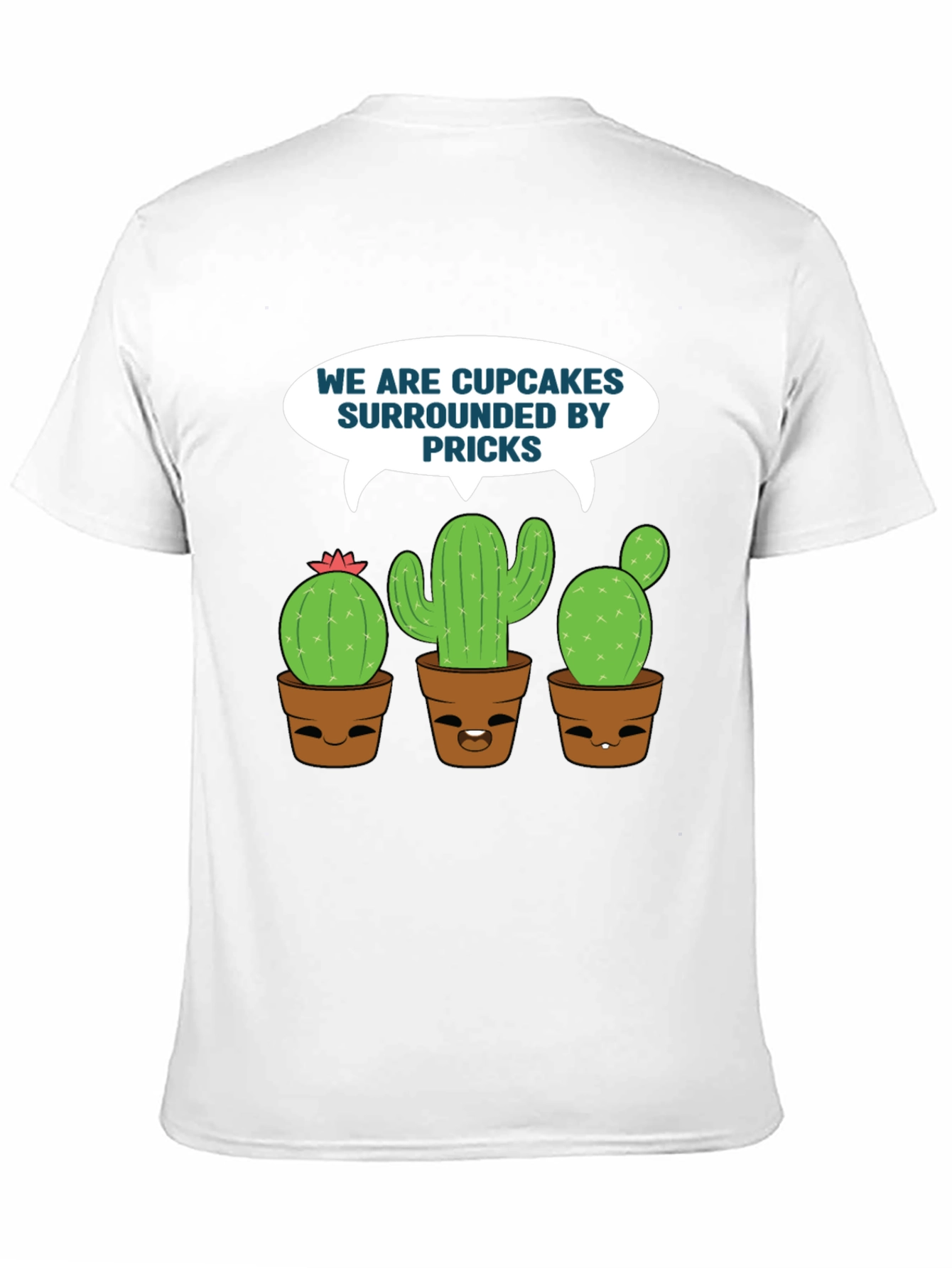 Black Funny Cupcakes & Pricks Cactus Graphic T-Shirt view 11