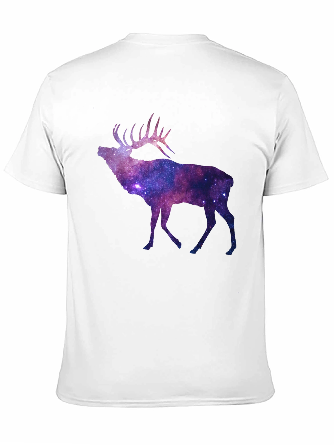 Black Galaxy Elk Graphic Tee - Black Short Sleeve T-Shirt view 11