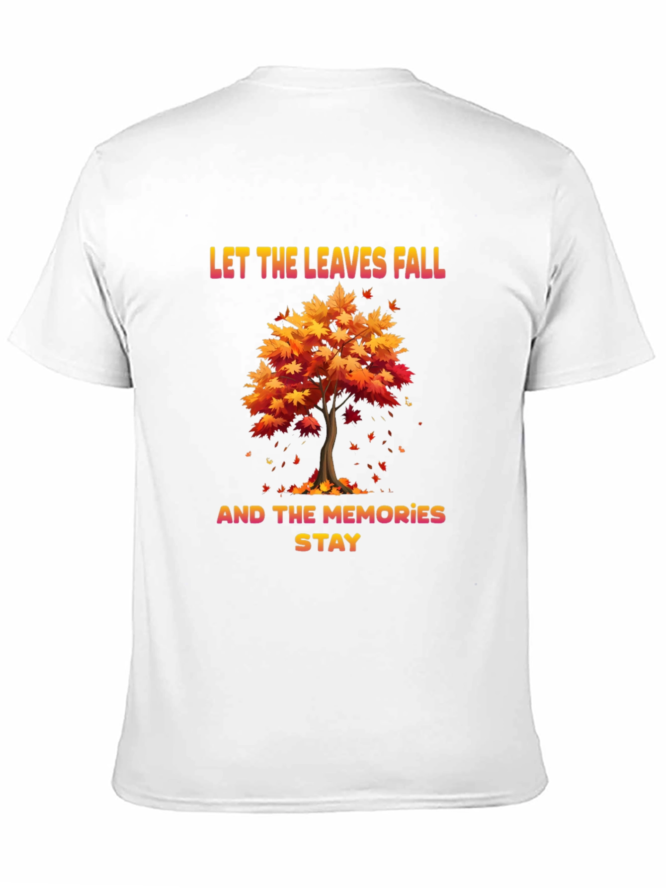 Black Autumn Memories T-Shirt: Let the Leaves Fall view 11