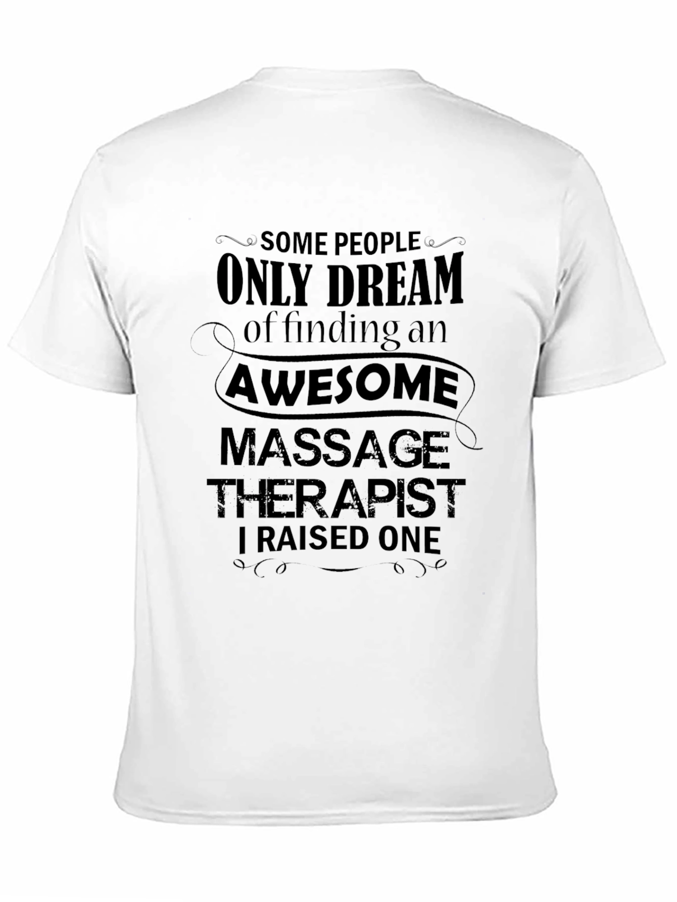 Black Awesome Massage Therapist T-Shirt - Raised One Proud view 11