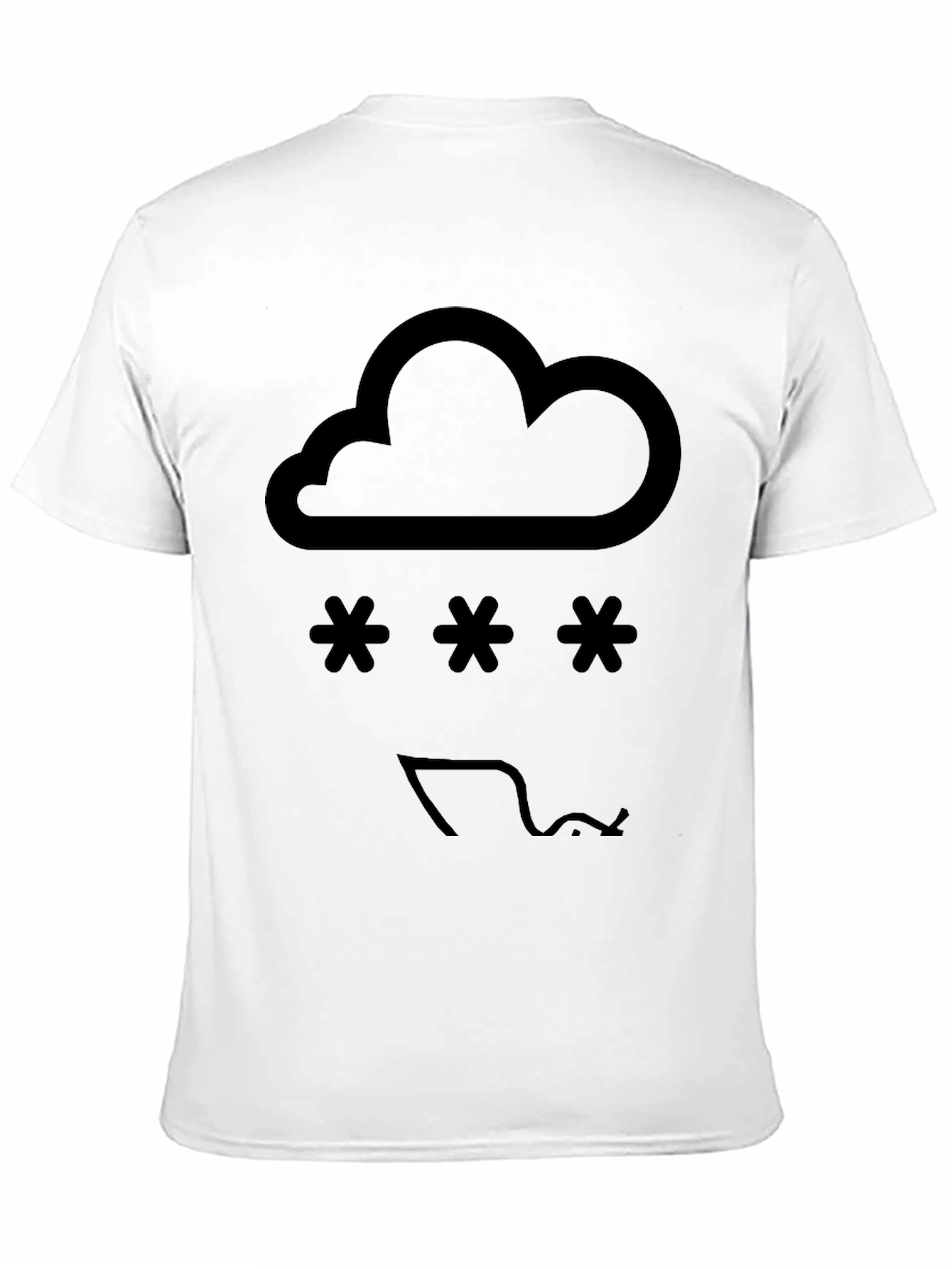 Black Snowy Cloud Graphic Tee - Black view 11