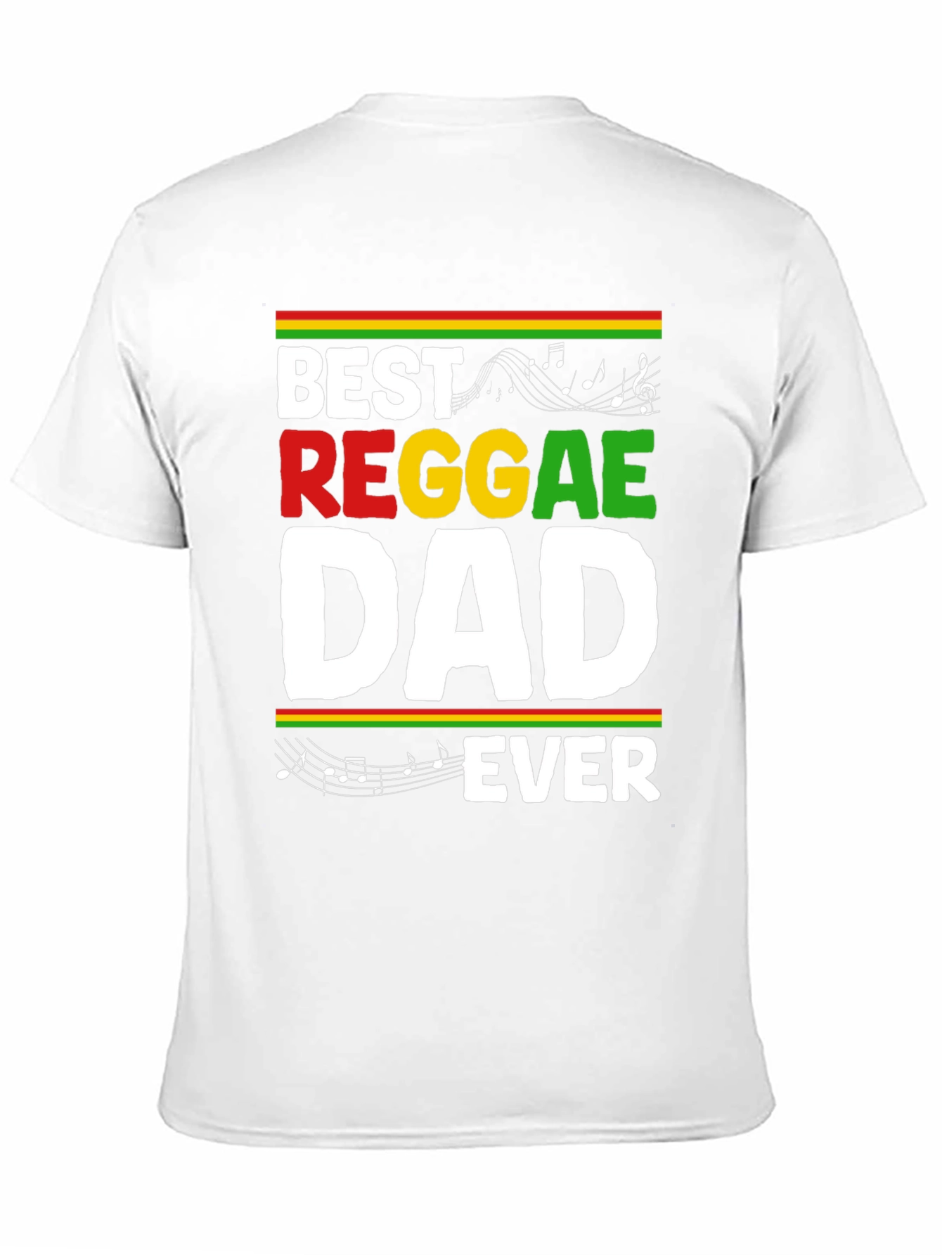 Black Best Reggae Dad Ever Black Graphic T-Shirt view 11