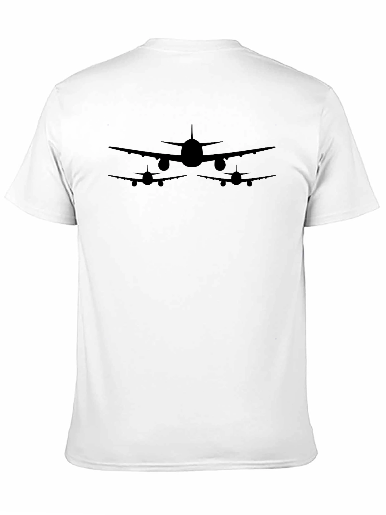 Black Black Airplane Silhouette T-Shirt view 11