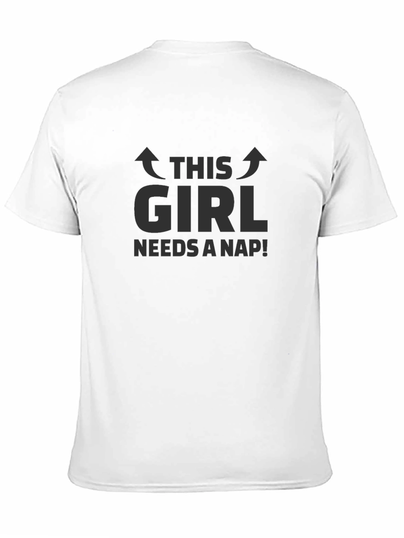 Black This Girl Needs A Nap! Black T-Shirt Funny Graphic Tee view 11