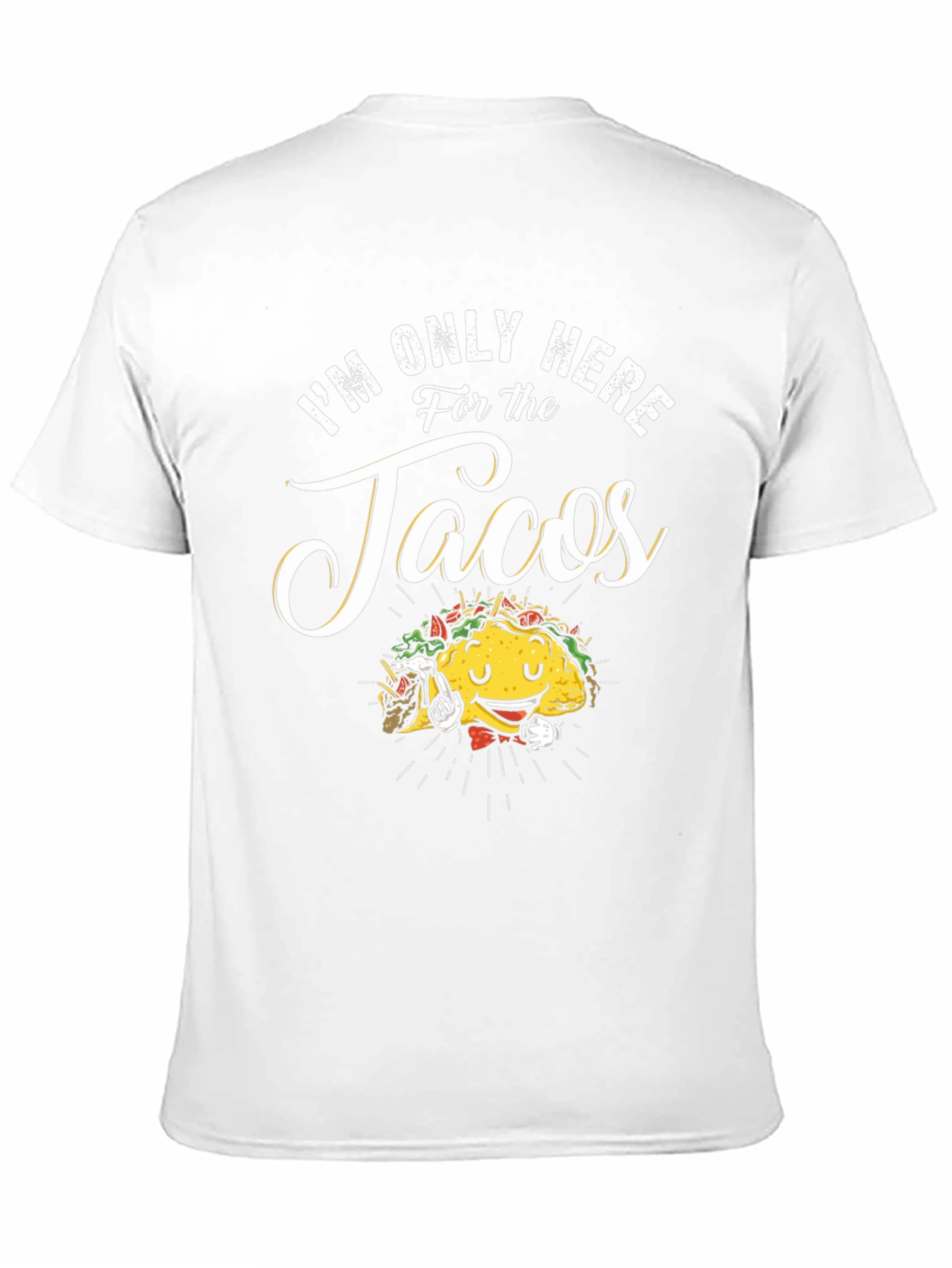 Black I'm Only Here For The Tacos Black T-Shirt view 11